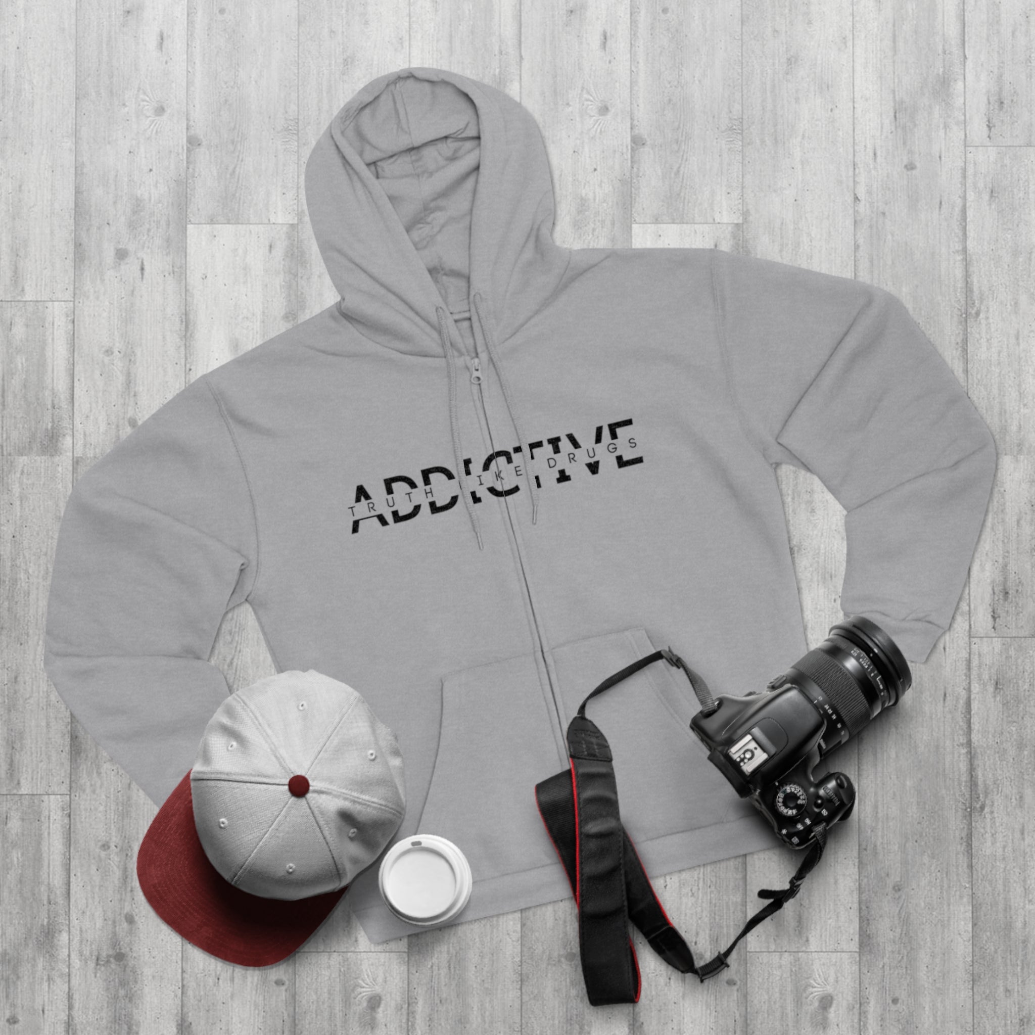Addictive|Unisex Hoodie Zip Sweatshirt