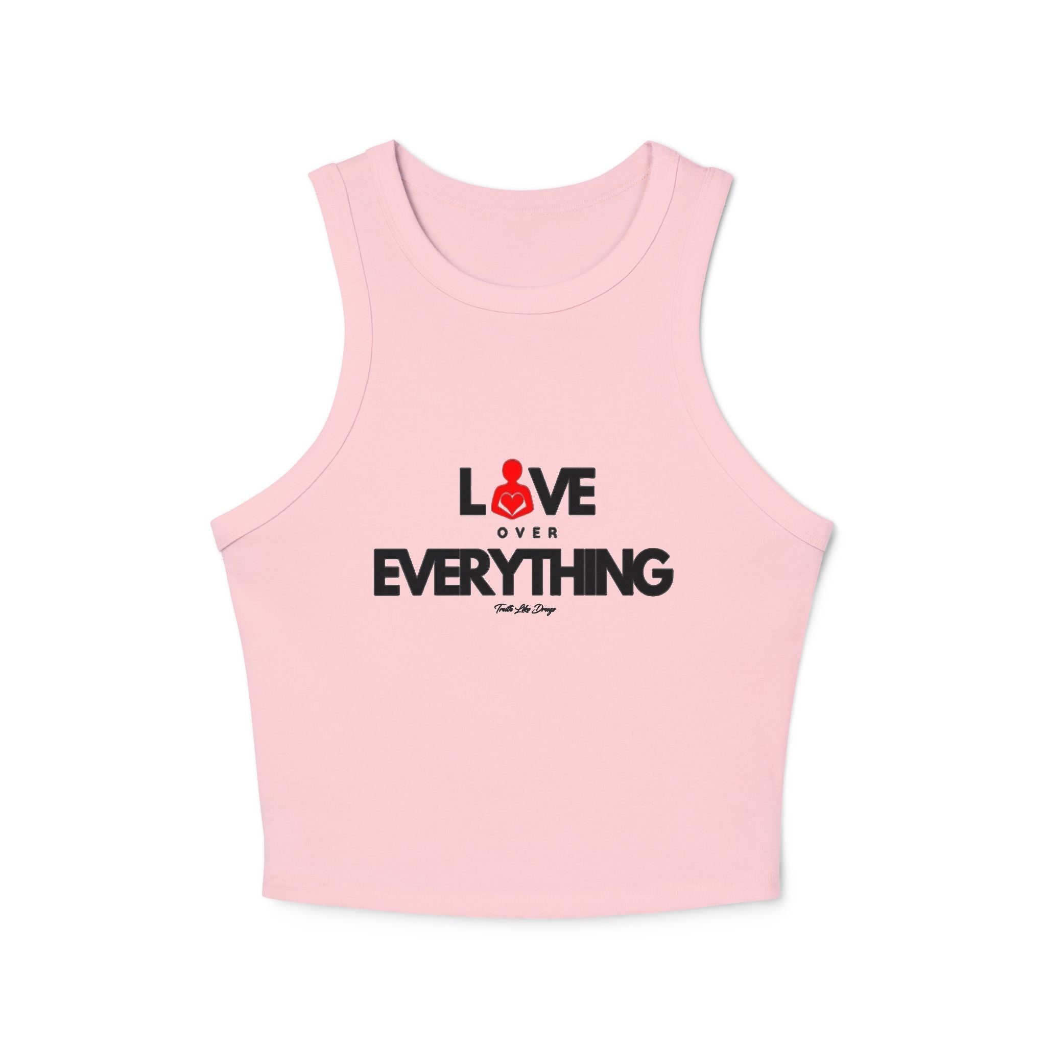 Love Over Everything | Women's Micro Rib Racer Tank Top