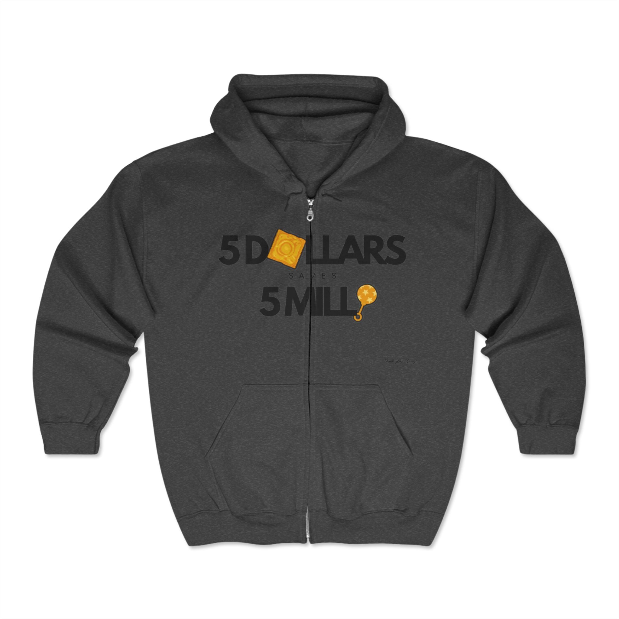 $5 Dollars Saves 5 Mill Hoodie| Unisex Heavy Blend™ Full Zip Sweatshirt