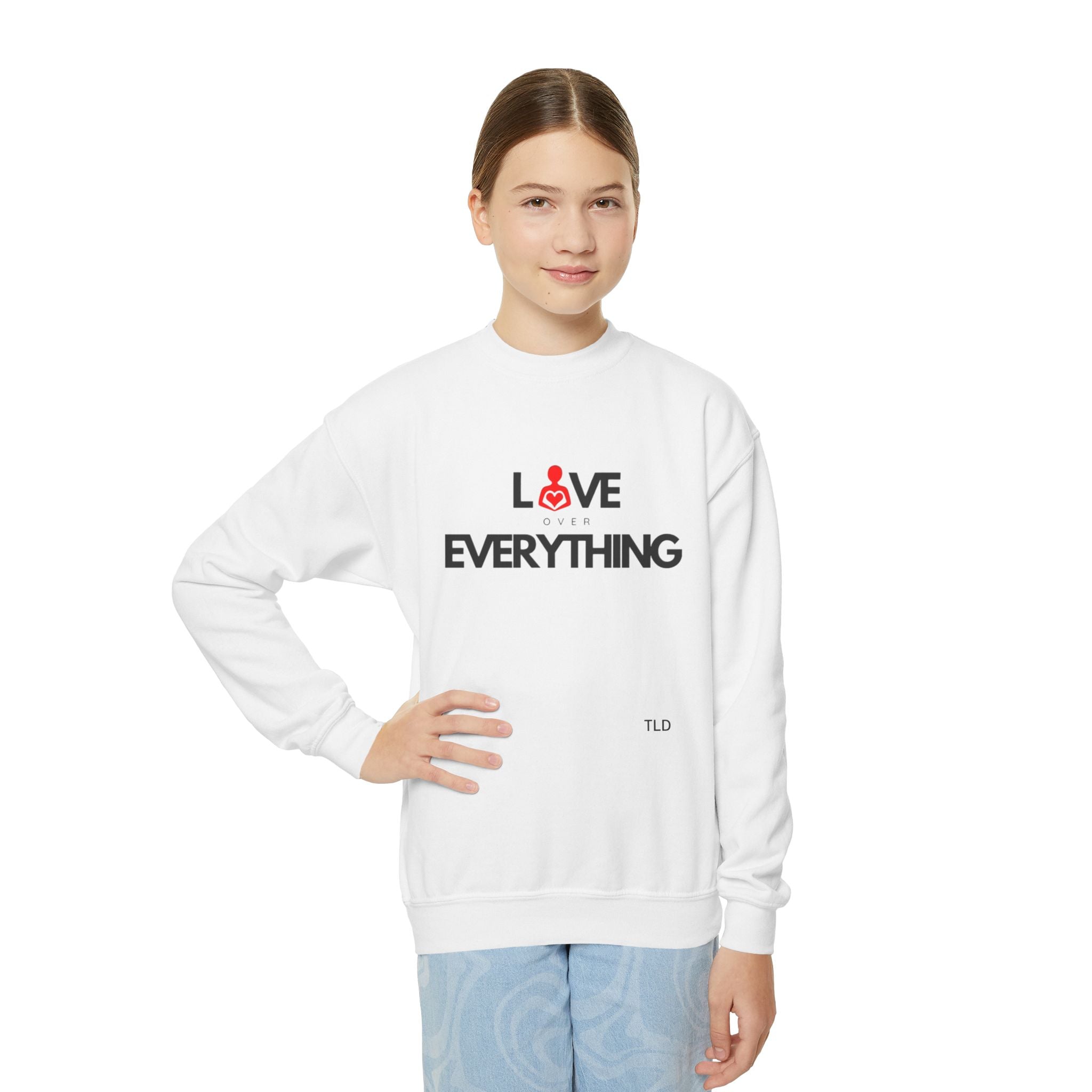 Love Over Everything | Youth Crewneck Sweatshirt