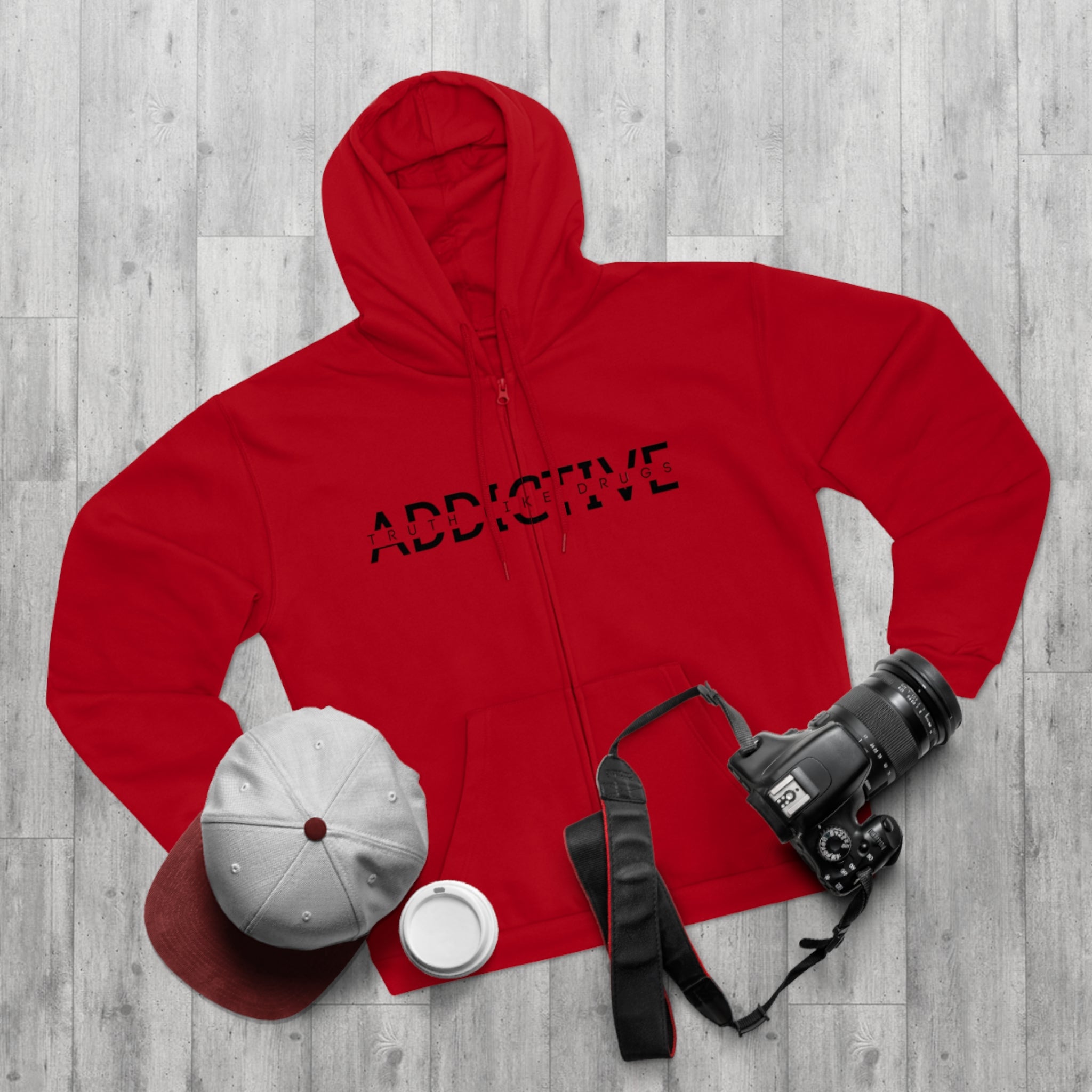 Addictive|Unisex Hoodie Zip Sweatshirt
