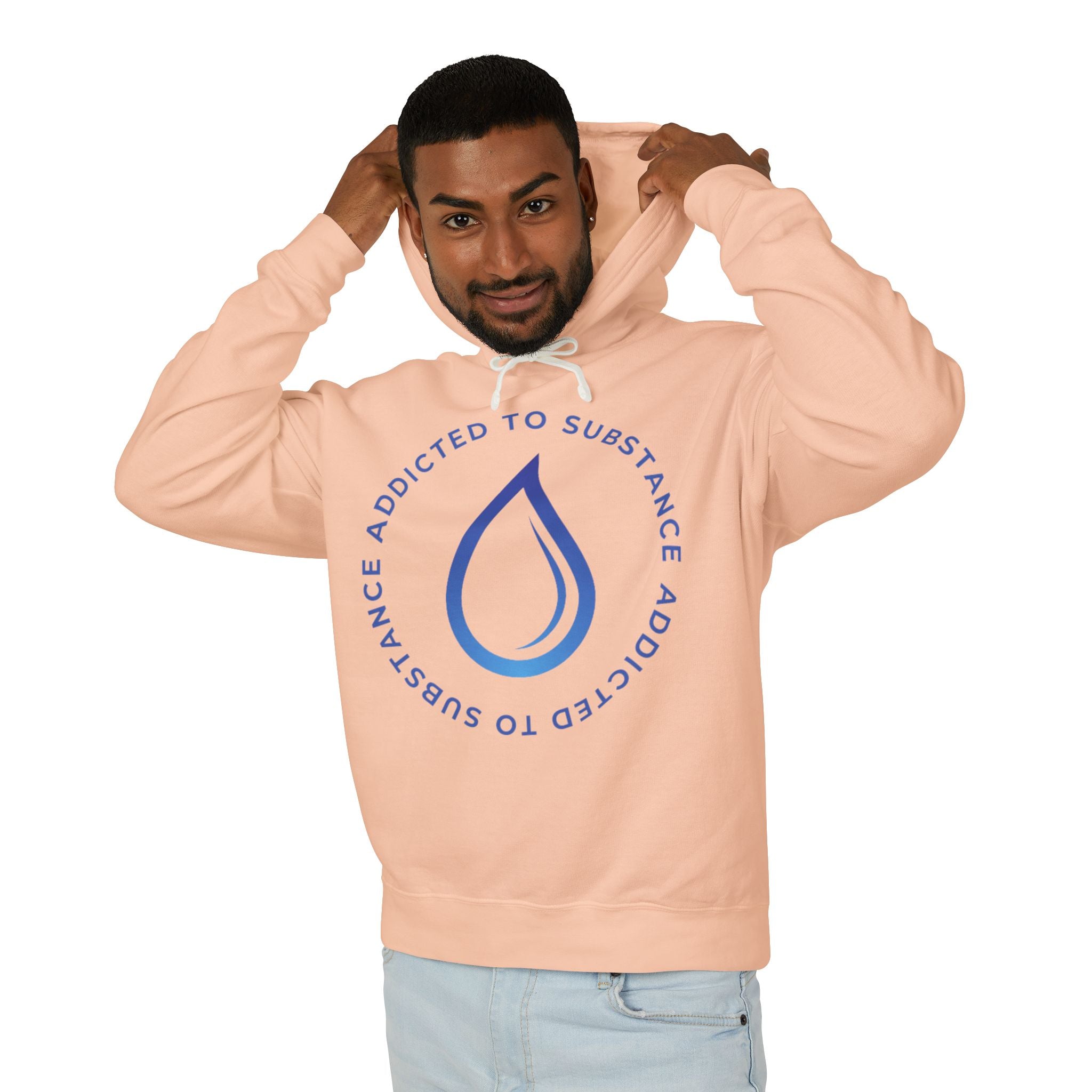 Men's Addicted to Substance Elements Hoodie - Water | Lightweight Hooded Sweatshirt