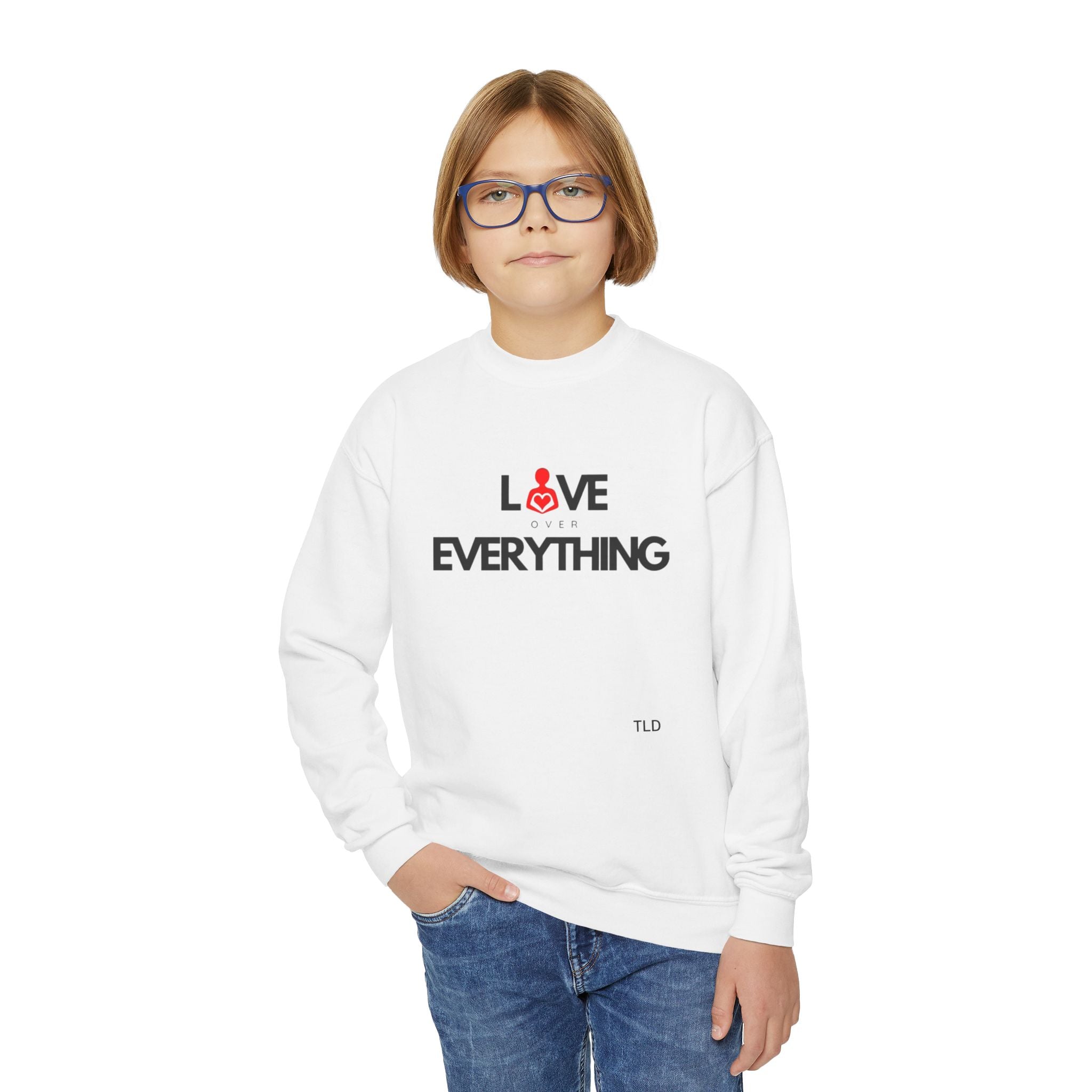 Love Over Everything | Youth Crewneck Sweatshirt