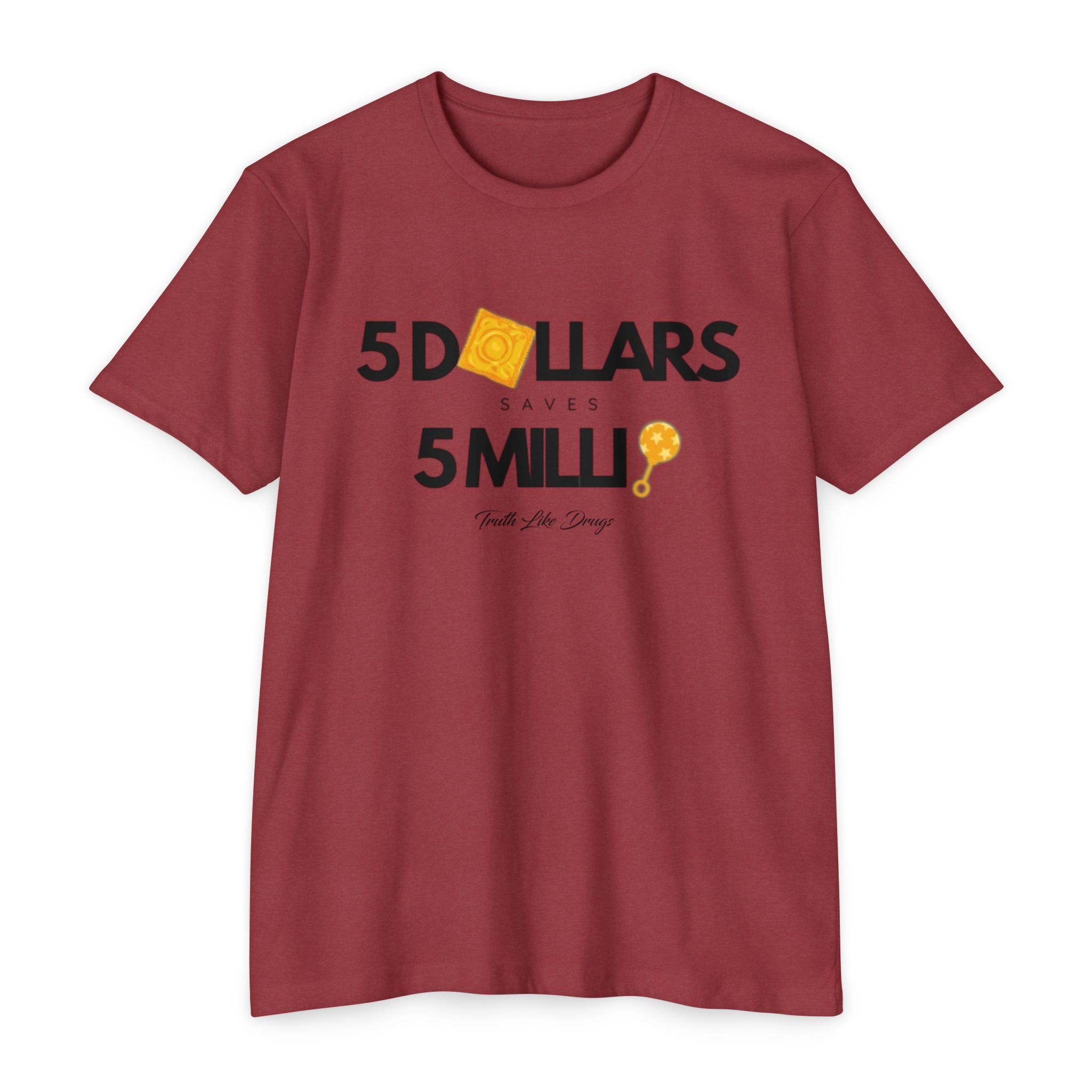 5 Dollars Saves 5 Milli' Men's Jersey T-Shirt
