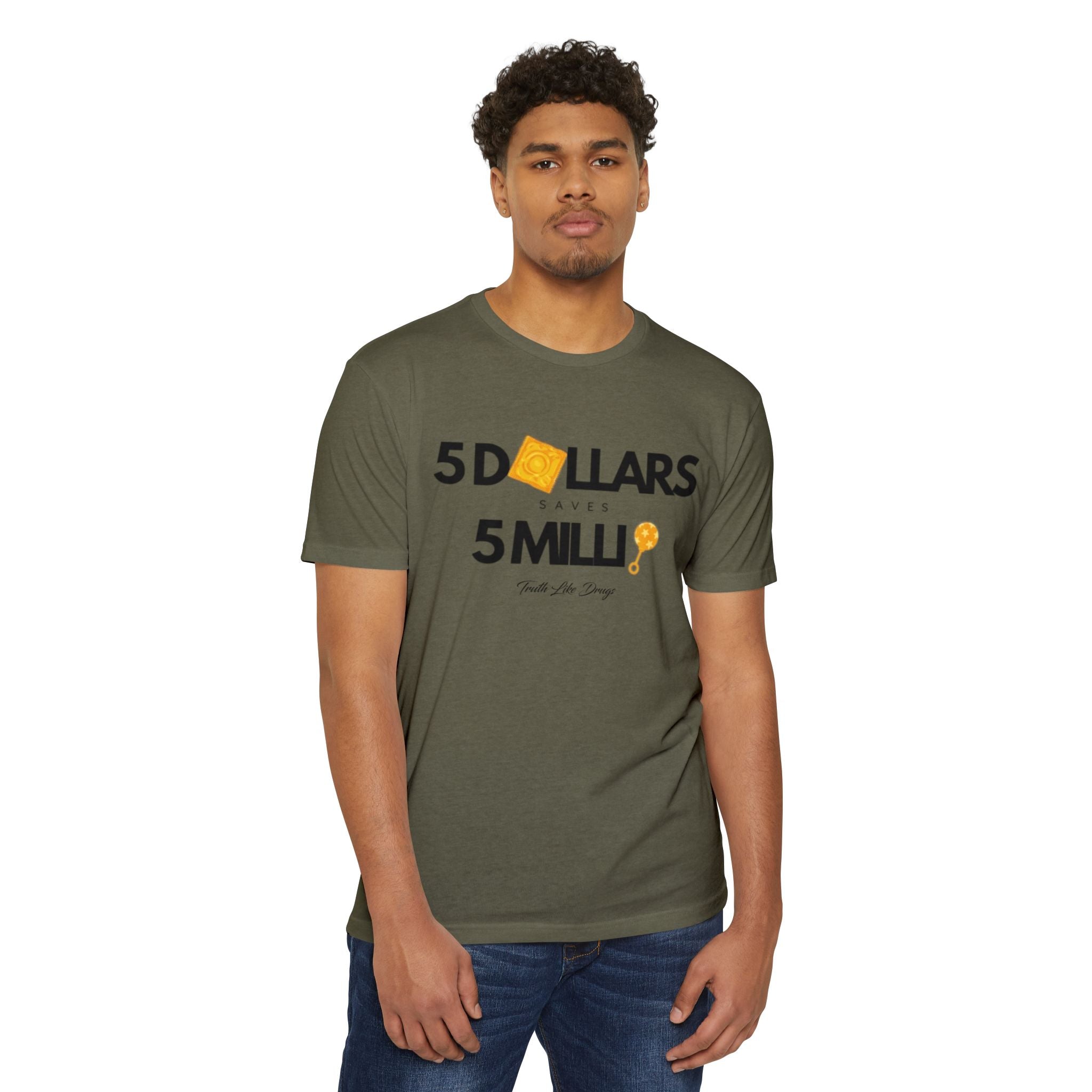 5 Dollars Saves 5 Milli' Men's Jersey T-Shirt