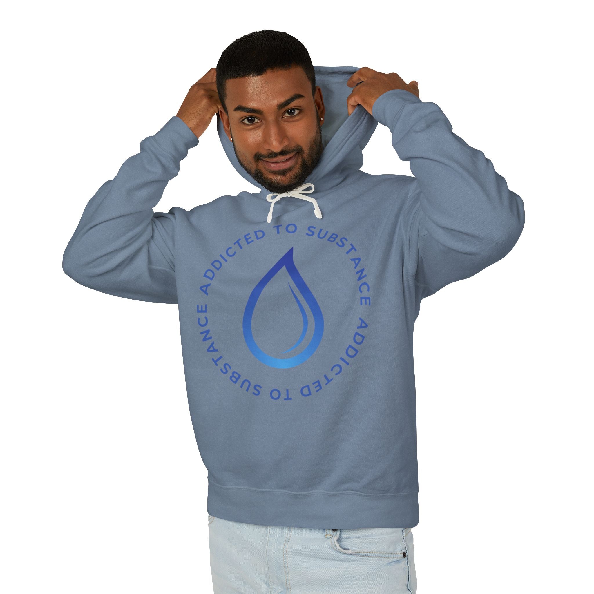 Men's Addicted to Substance Elements Hoodie - Water | Lightweight Hooded Sweatshirt