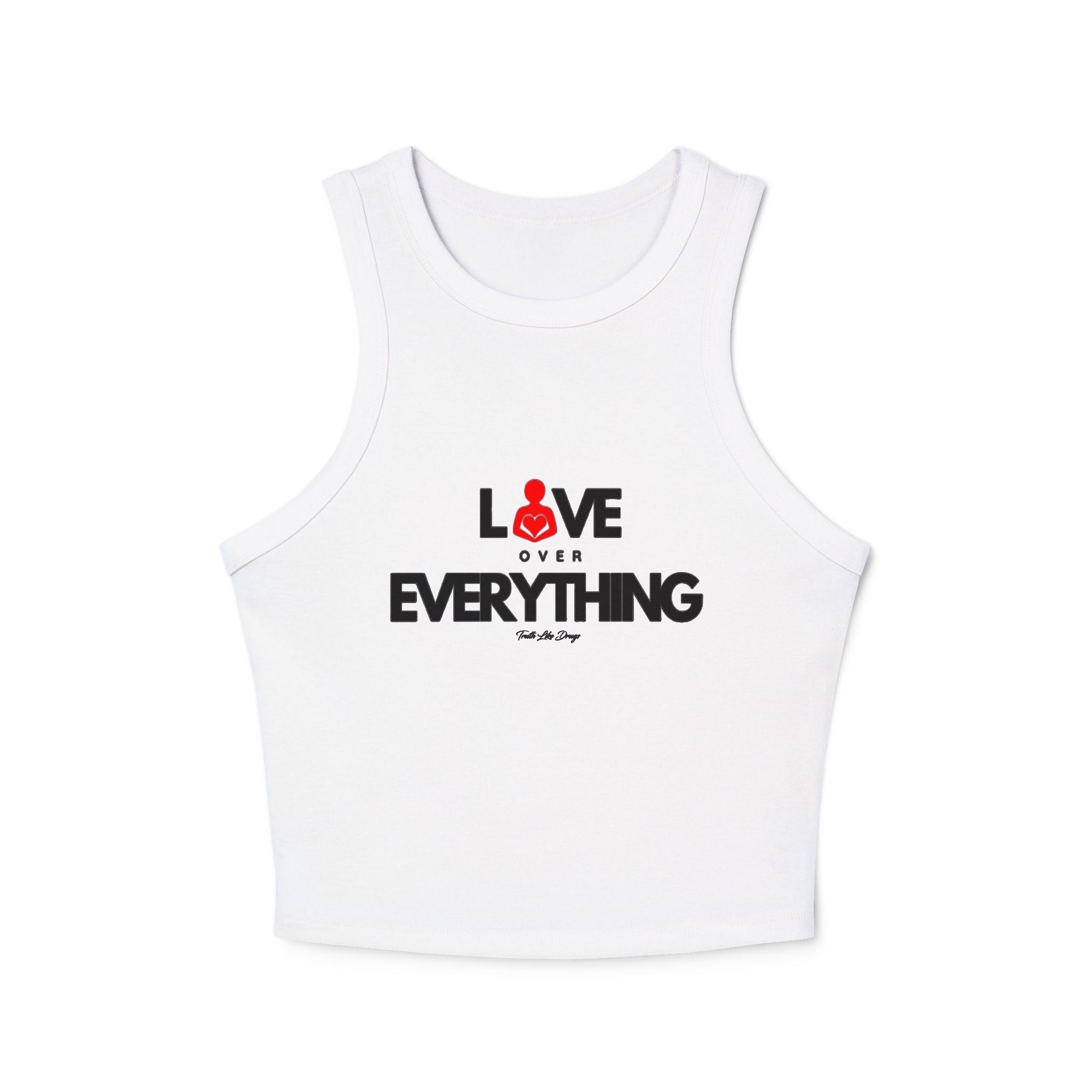 Love Over Everything | Women's Micro Rib Racer Tank Top
