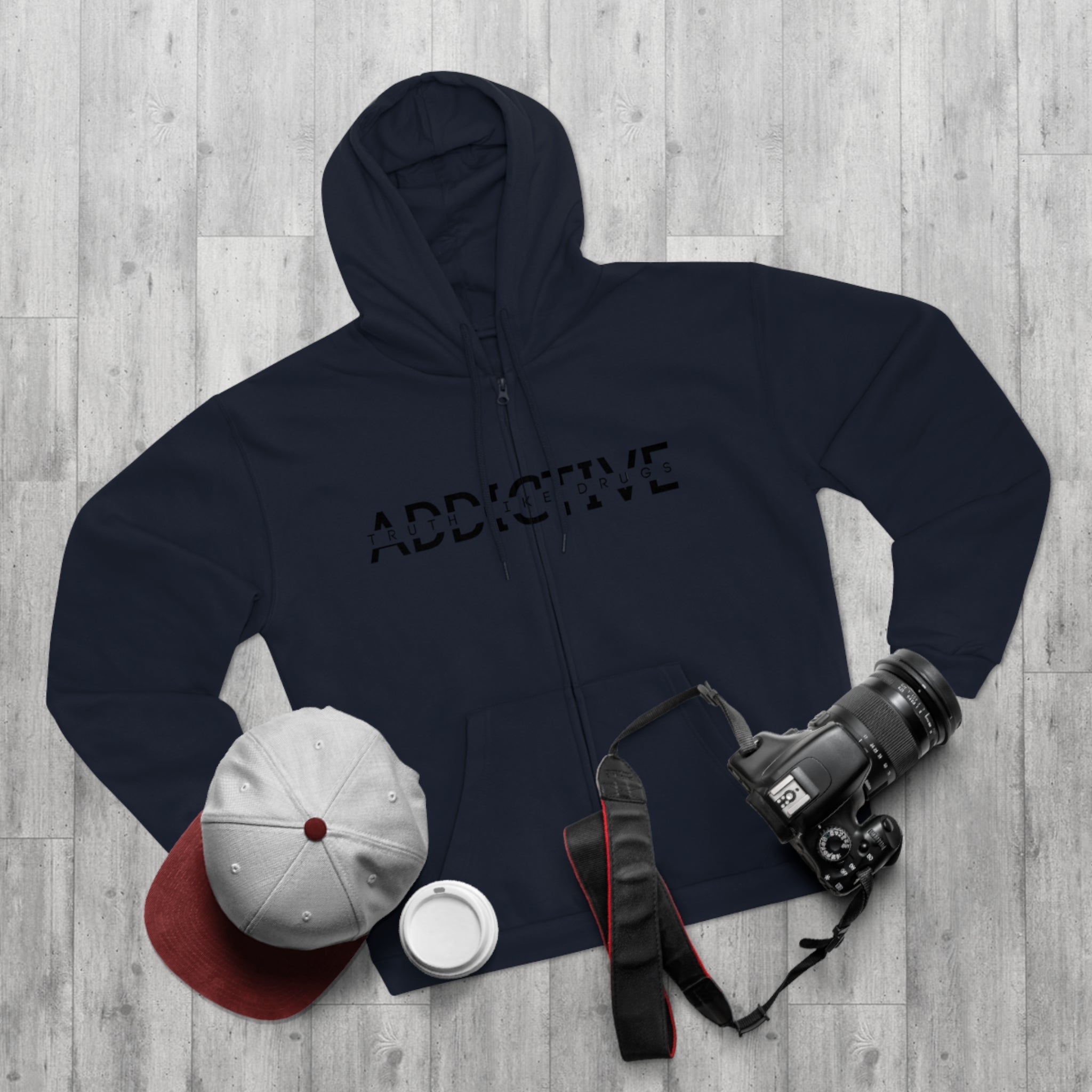 Addictive|Unisex Hoodie Zip Sweatshirt