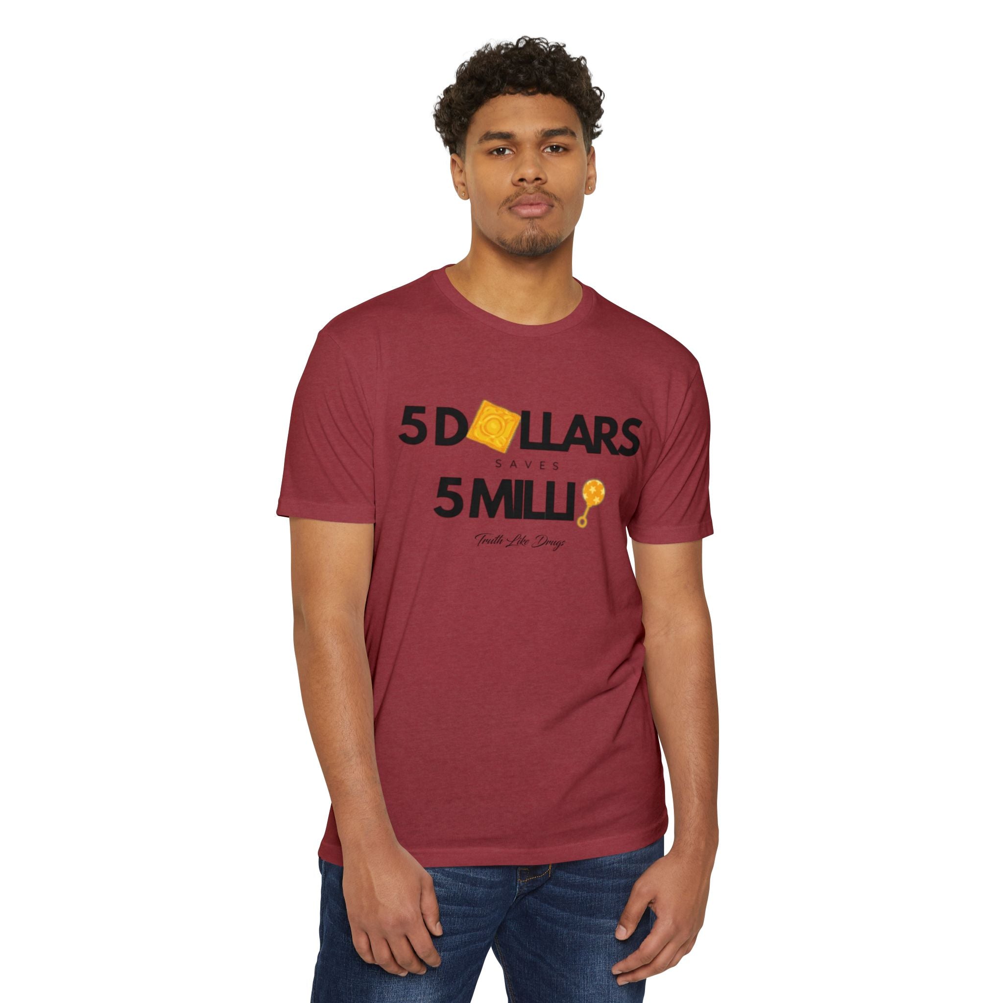 5 Dollars Saves 5 Milli' Men's Jersey T-Shirt