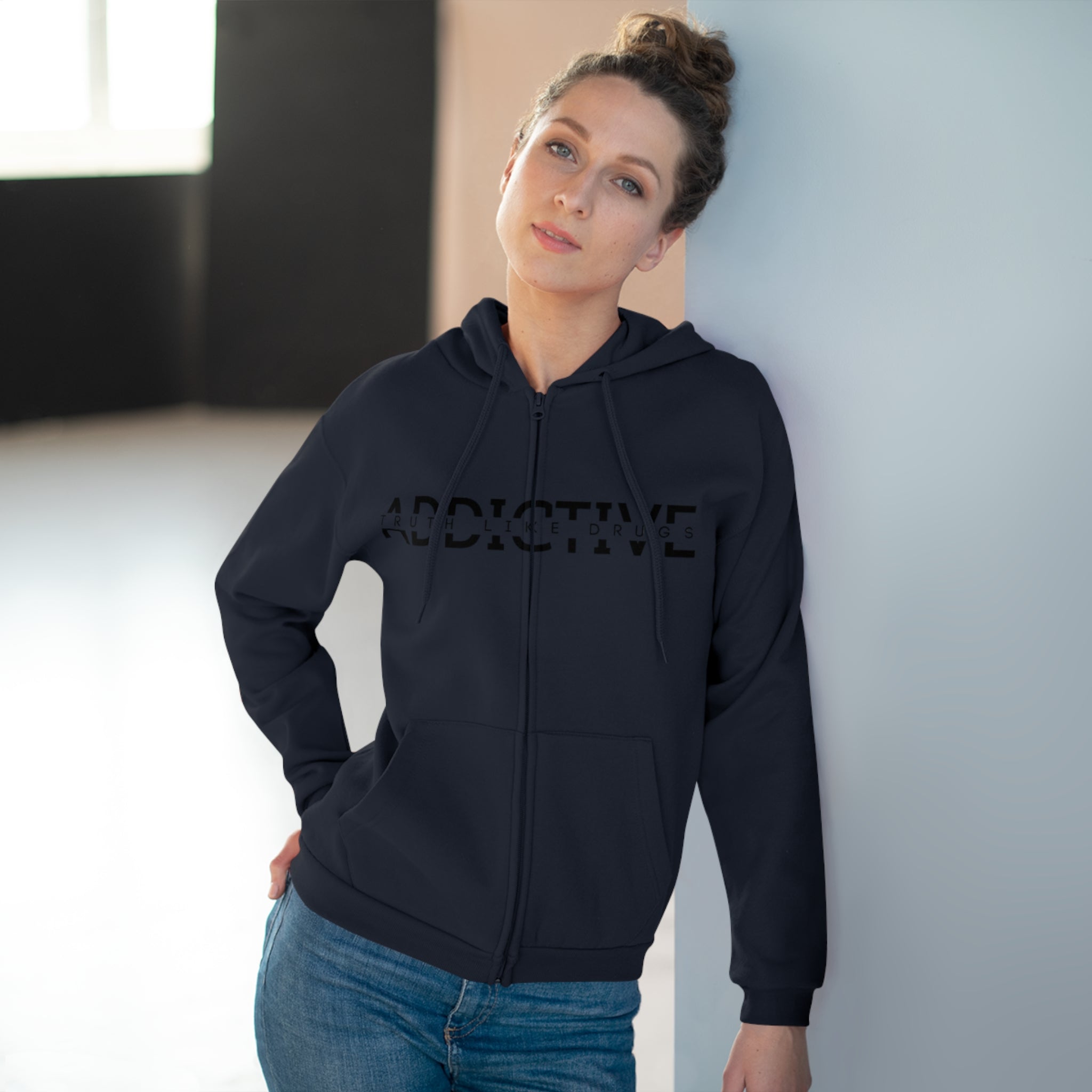 Addictive|Unisex Hoodie Zip Sweatshirt