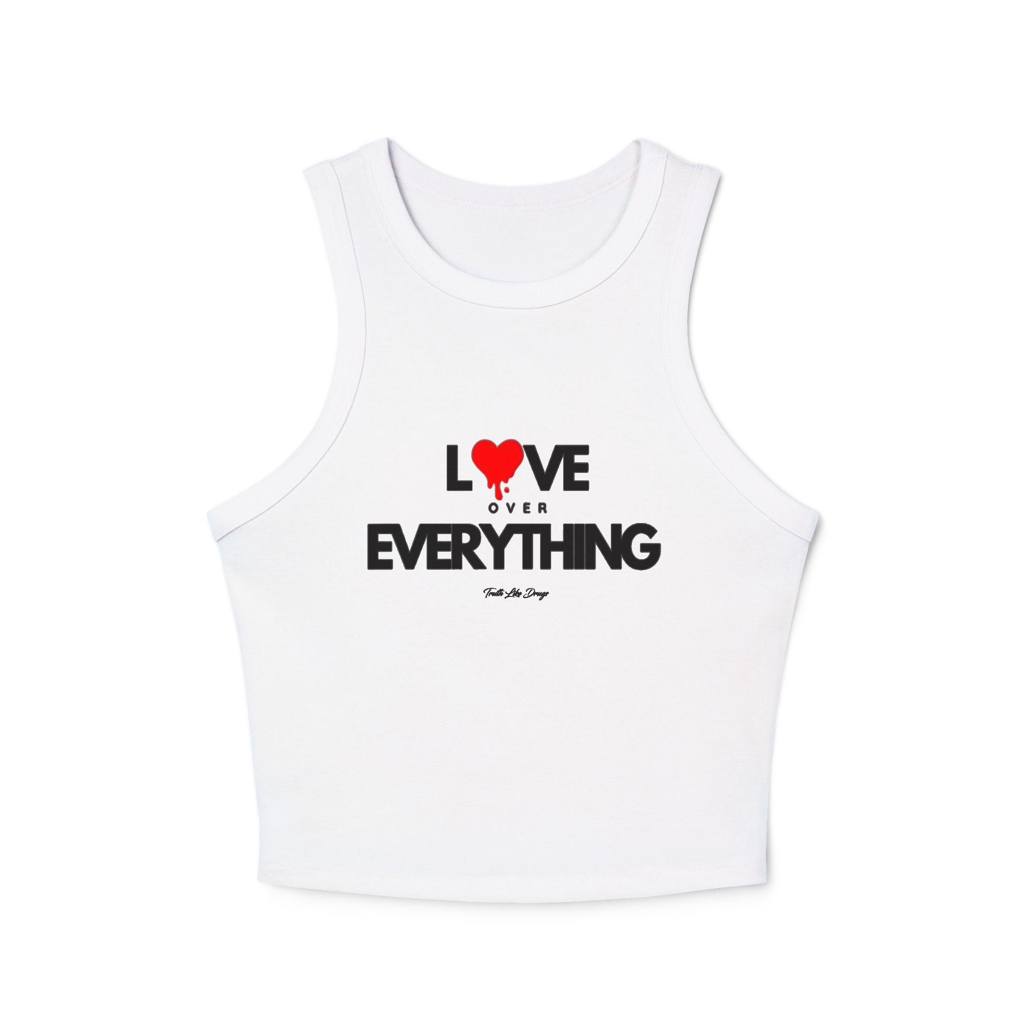 Love Over Everything 2 | Women's Micro Rib Racer Tank Top