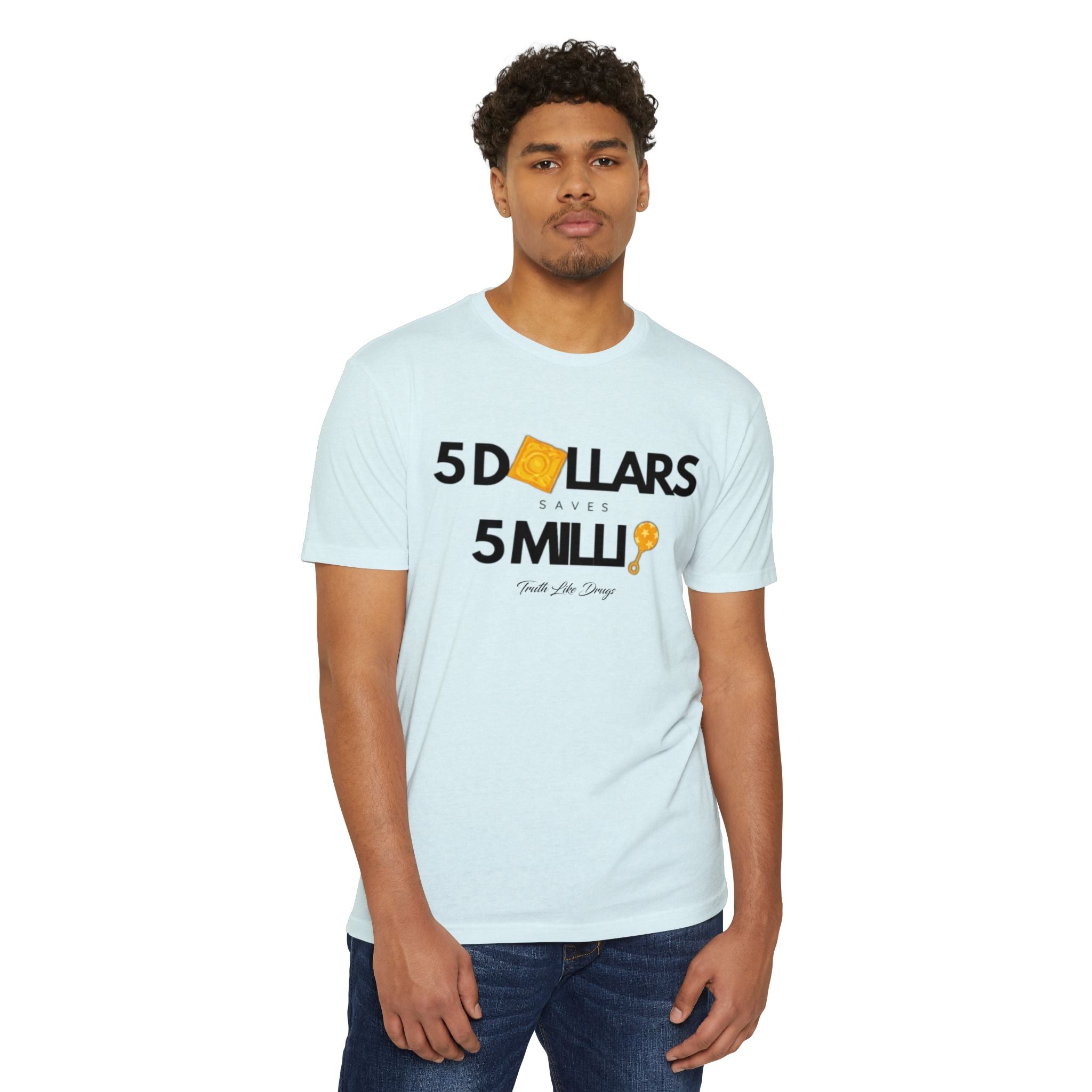 5 Dollars Saves 5 Milli' Men's Jersey T-Shirt