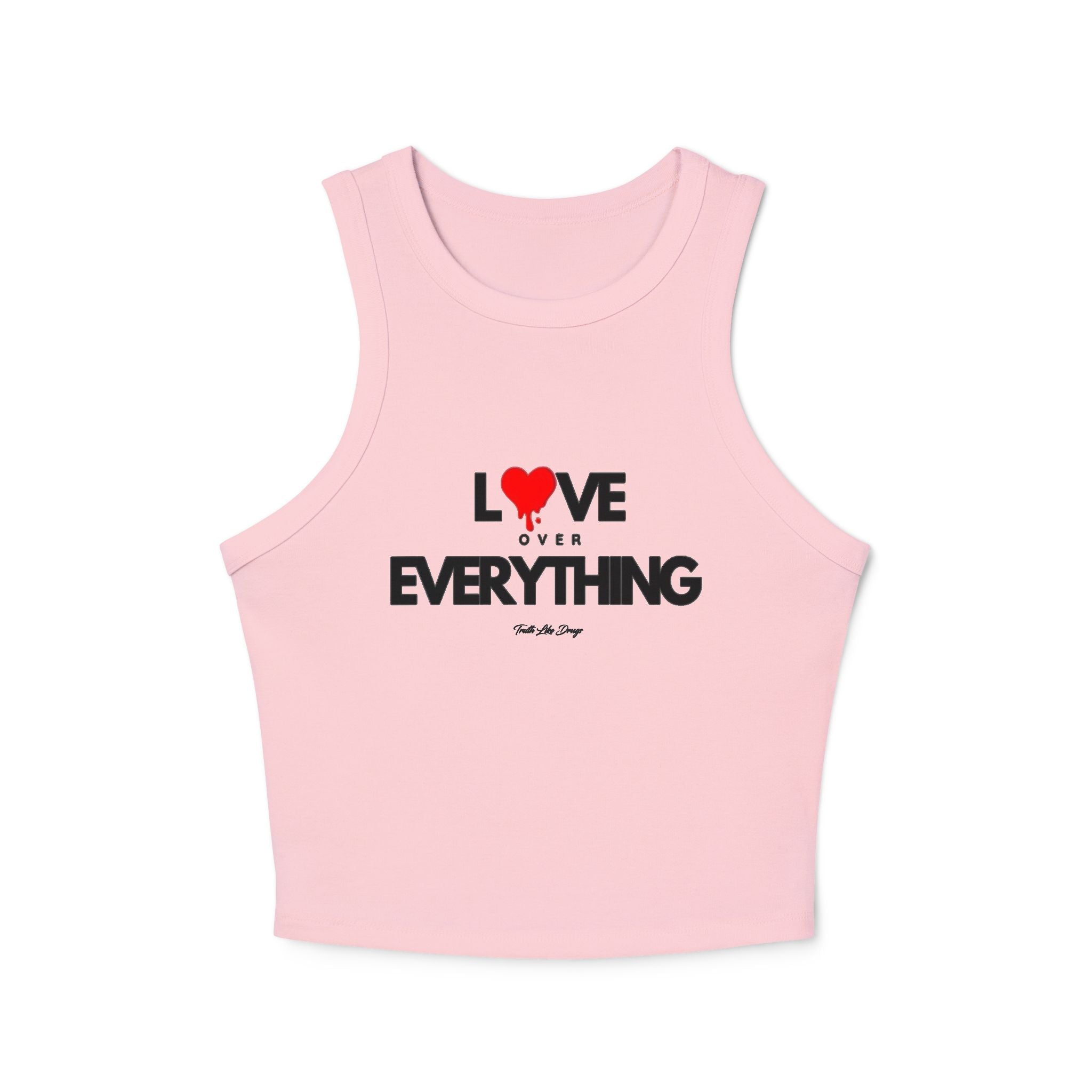 Love Over Everything 2 | Women's Micro Rib Racer Tank Top