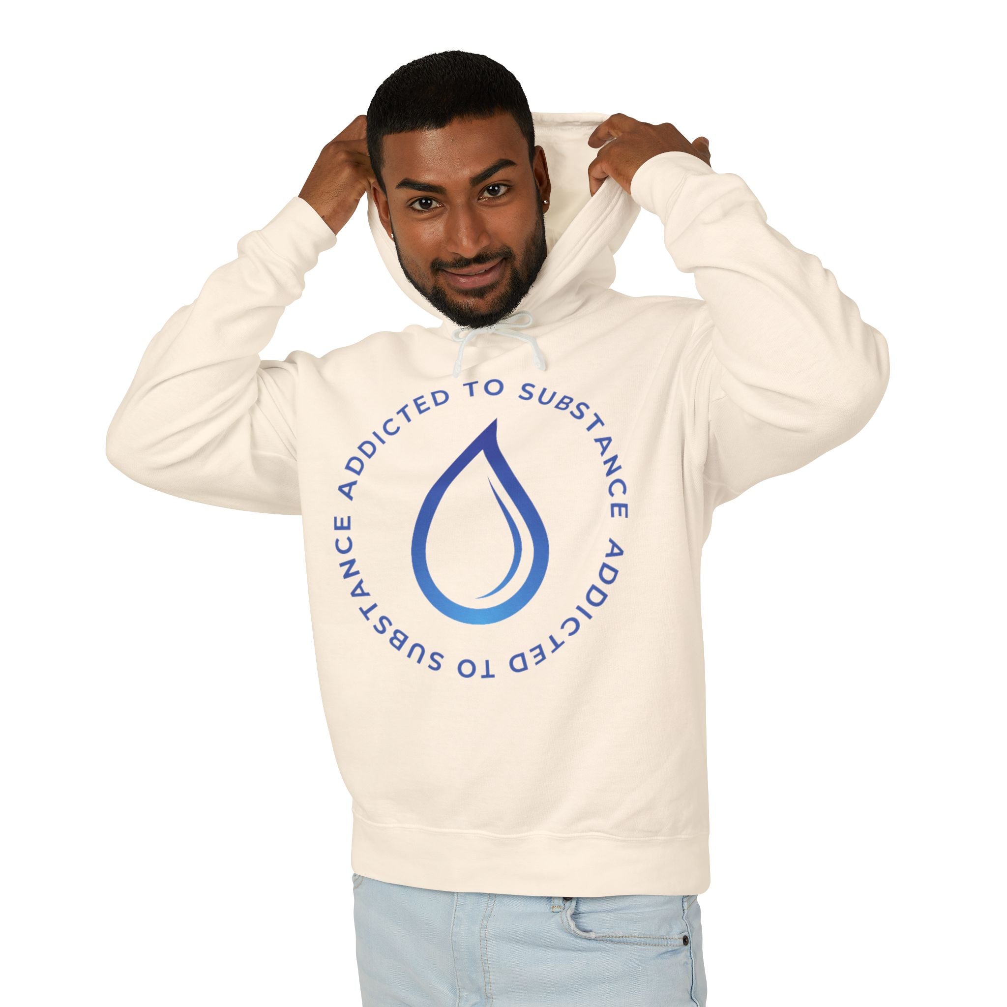 Men's Addicted to Substance Elements Hoodie - Water | Lightweight Hooded Sweatshirt
