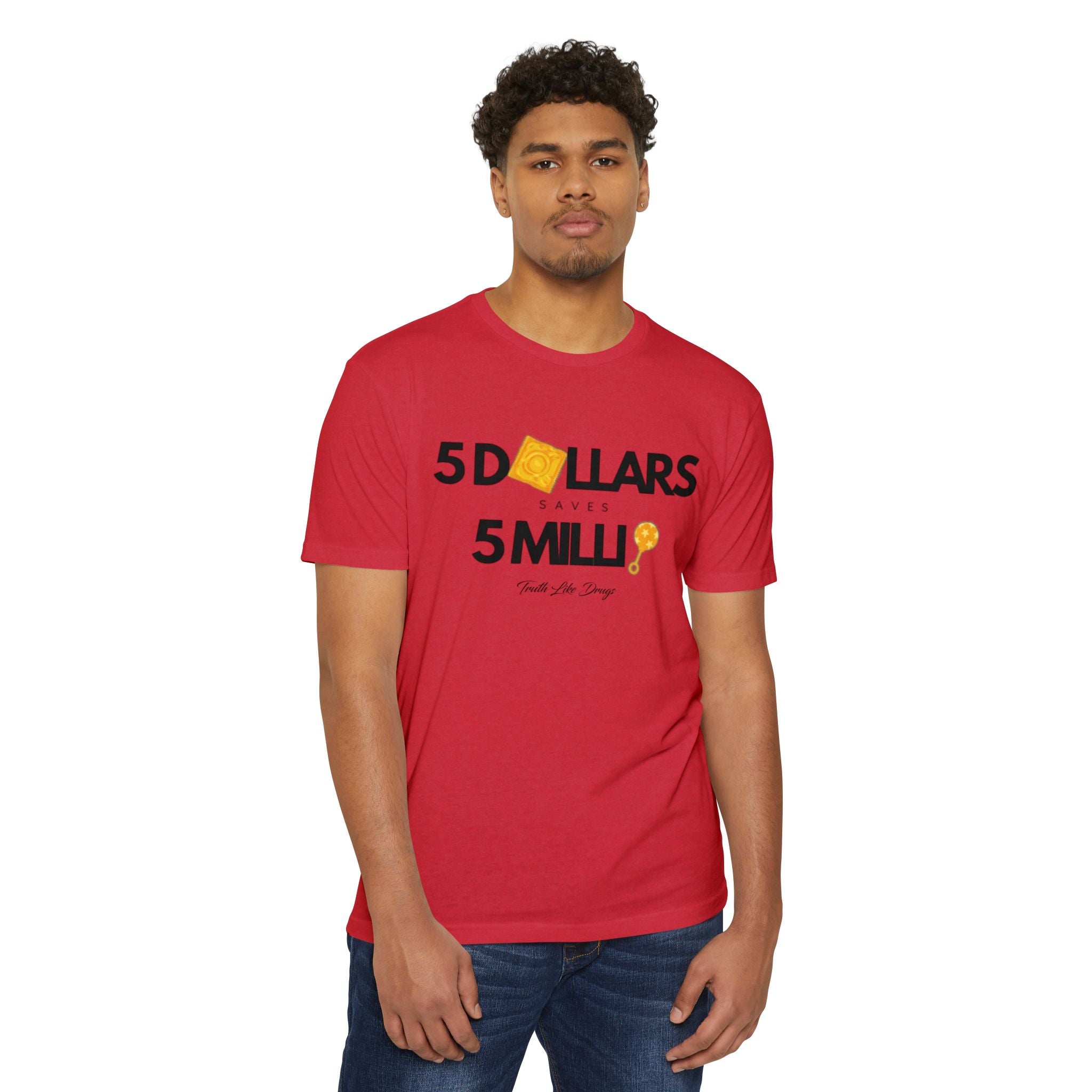 5 Dollars Saves 5 Milli' Men's Jersey T-Shirt