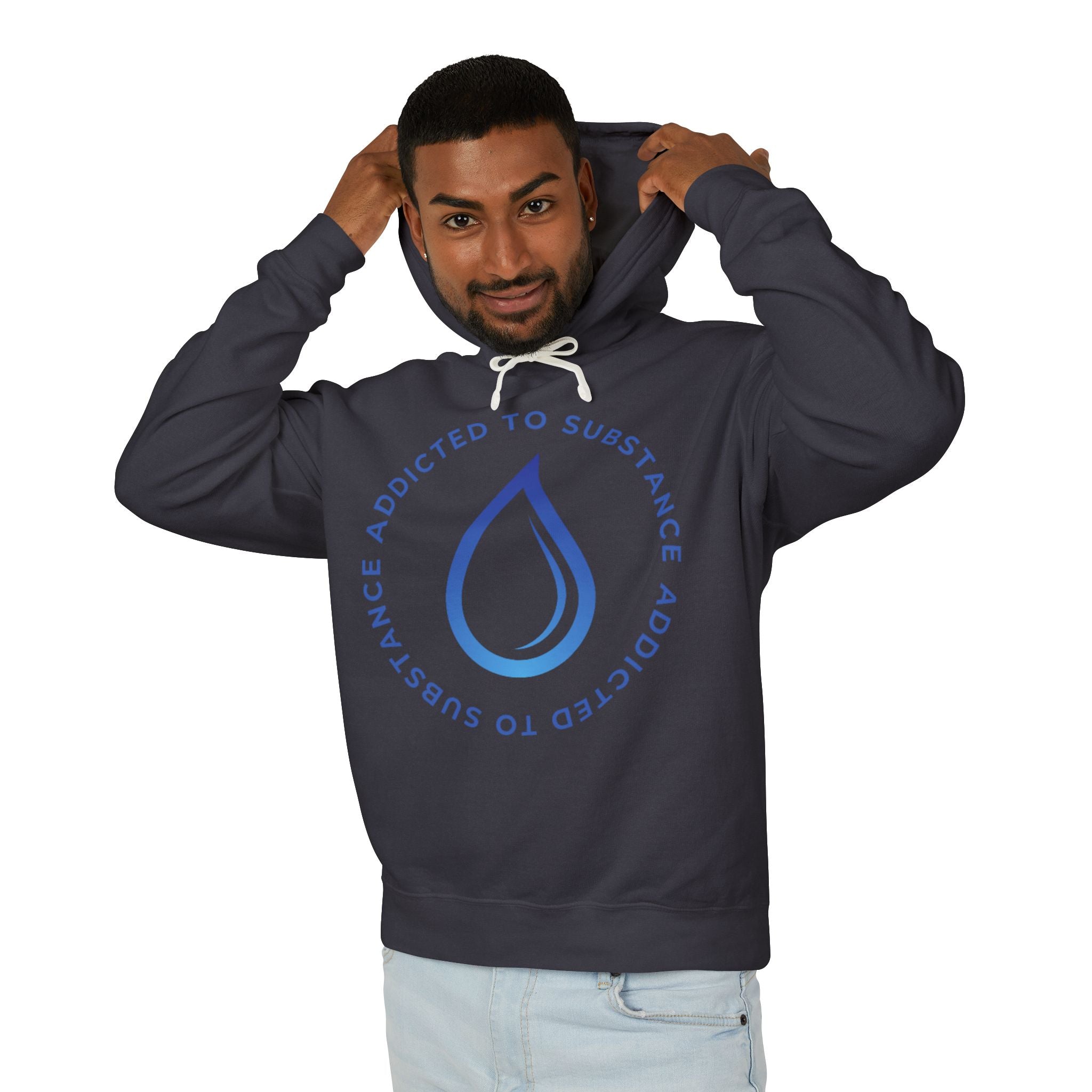 Men's Addicted to Substance Elements Hoodie - Water | Lightweight Hooded Sweatshirt