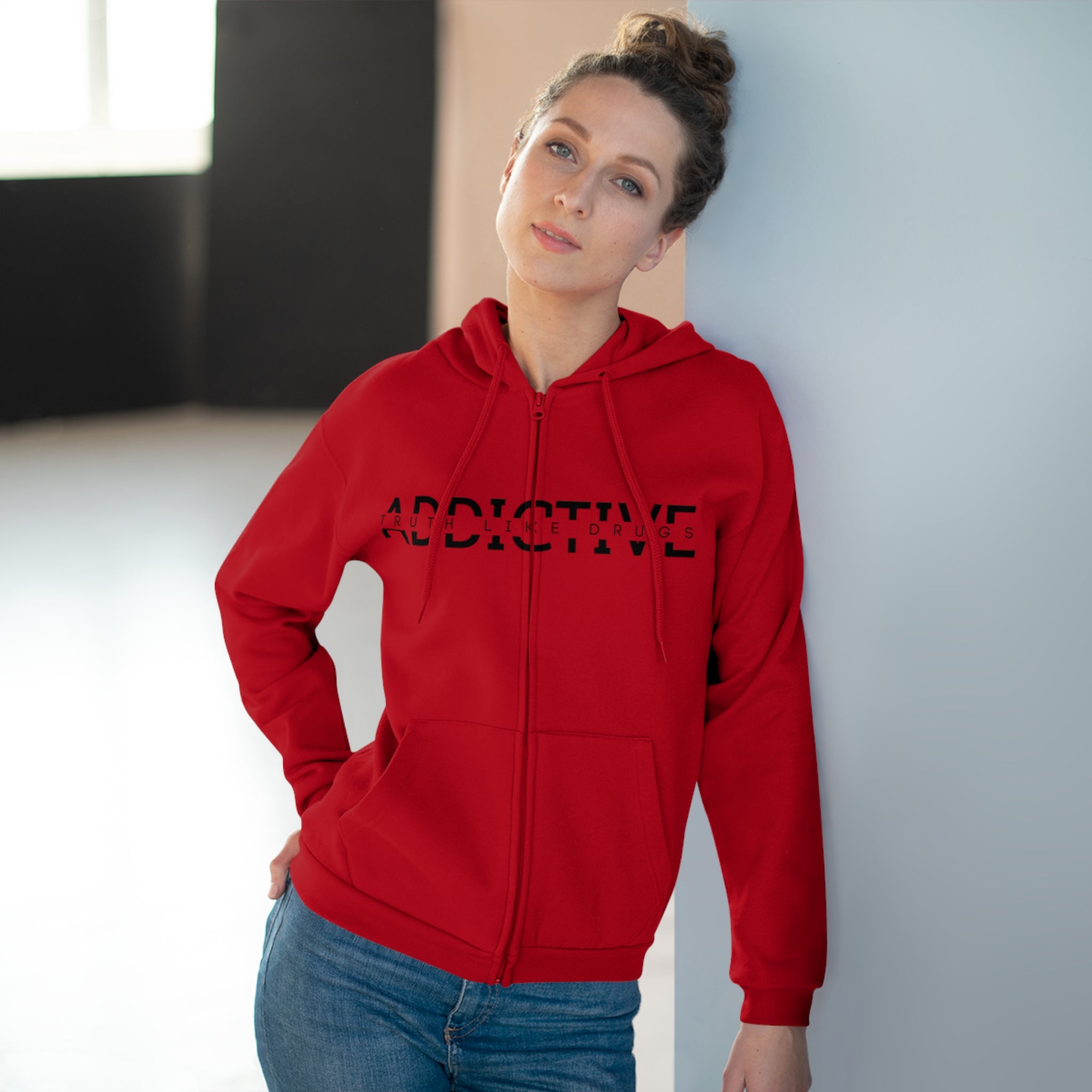 Addictive|Unisex Hoodie Zip Sweatshirt