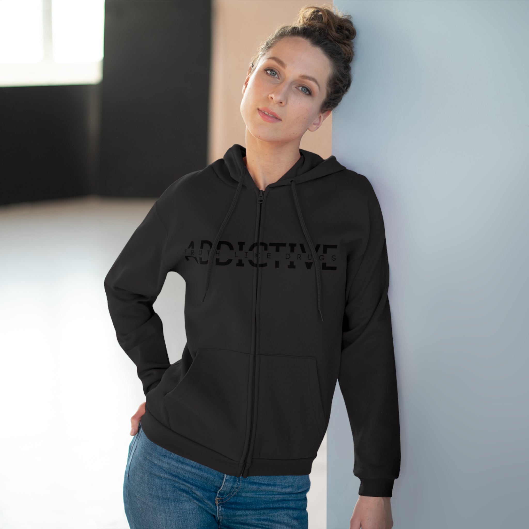 Addictive|Unisex Hoodie Zip Sweatshirt