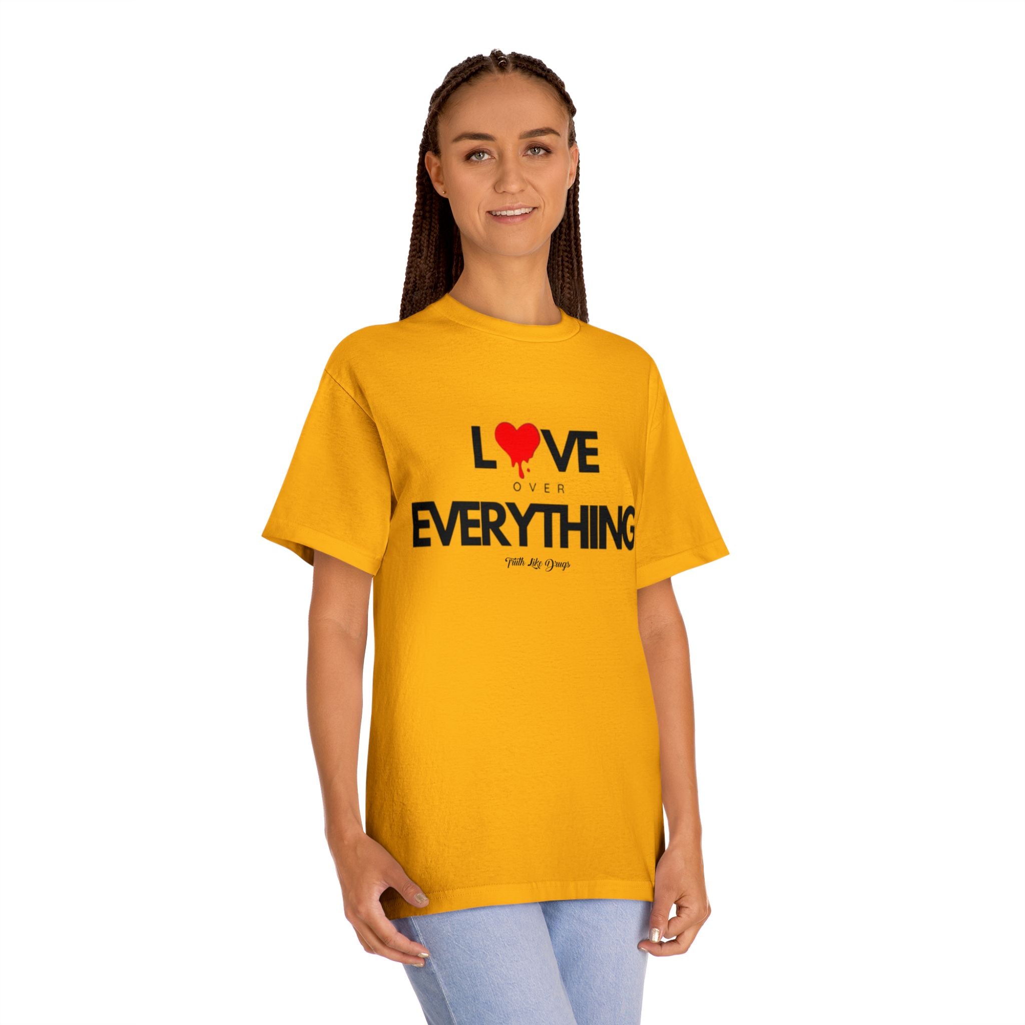 Love Over Everything Unisex Classic Tee - Ideal for Everyday Wear and Special Occasions