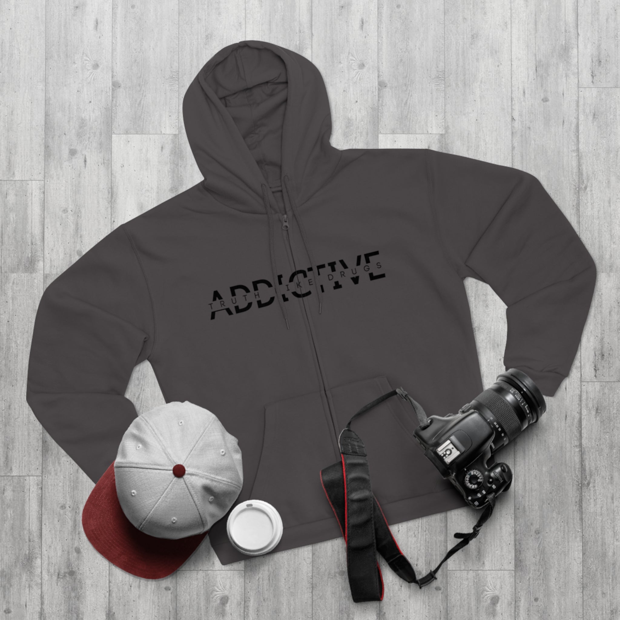 Addictive|Unisex Hoodie Zip Sweatshirt