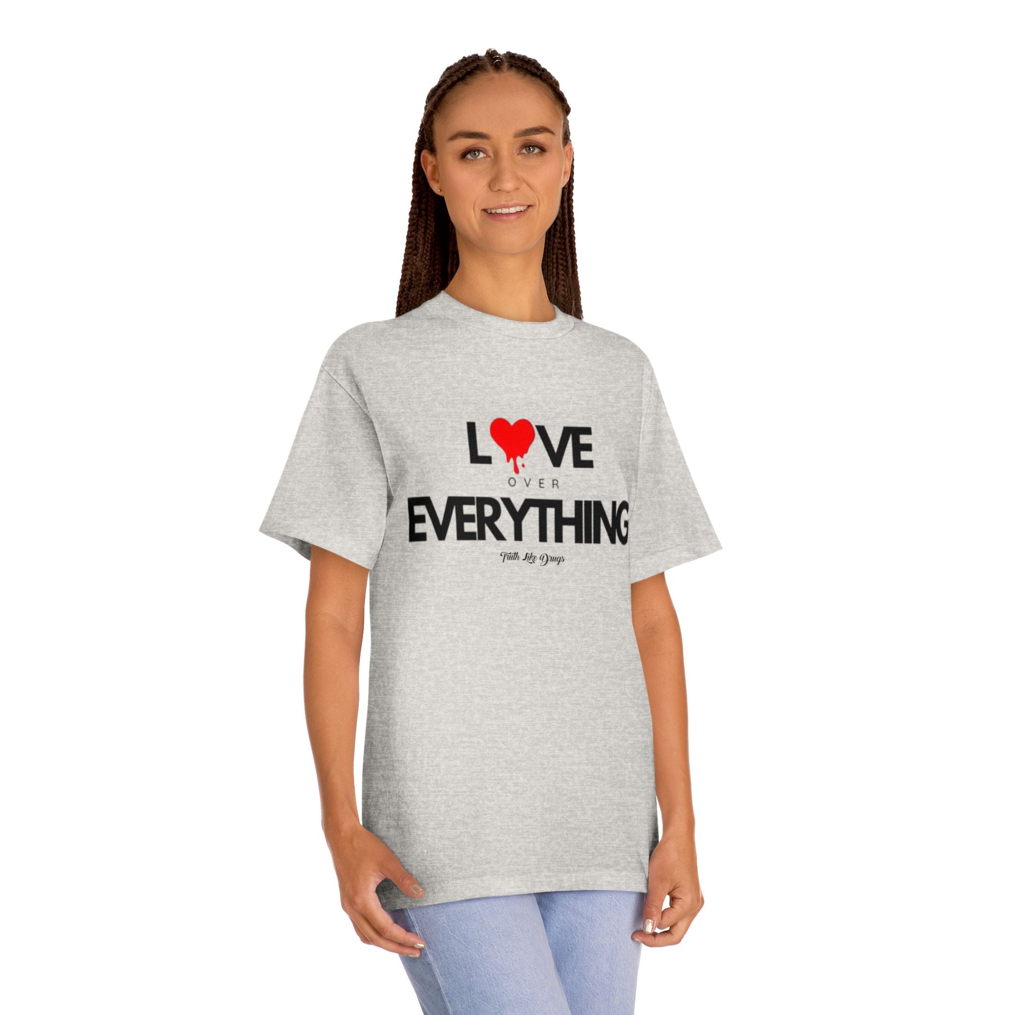 Love Over Everything Unisex Classic Tee - Ideal for Everyday Wear and Special Occasions