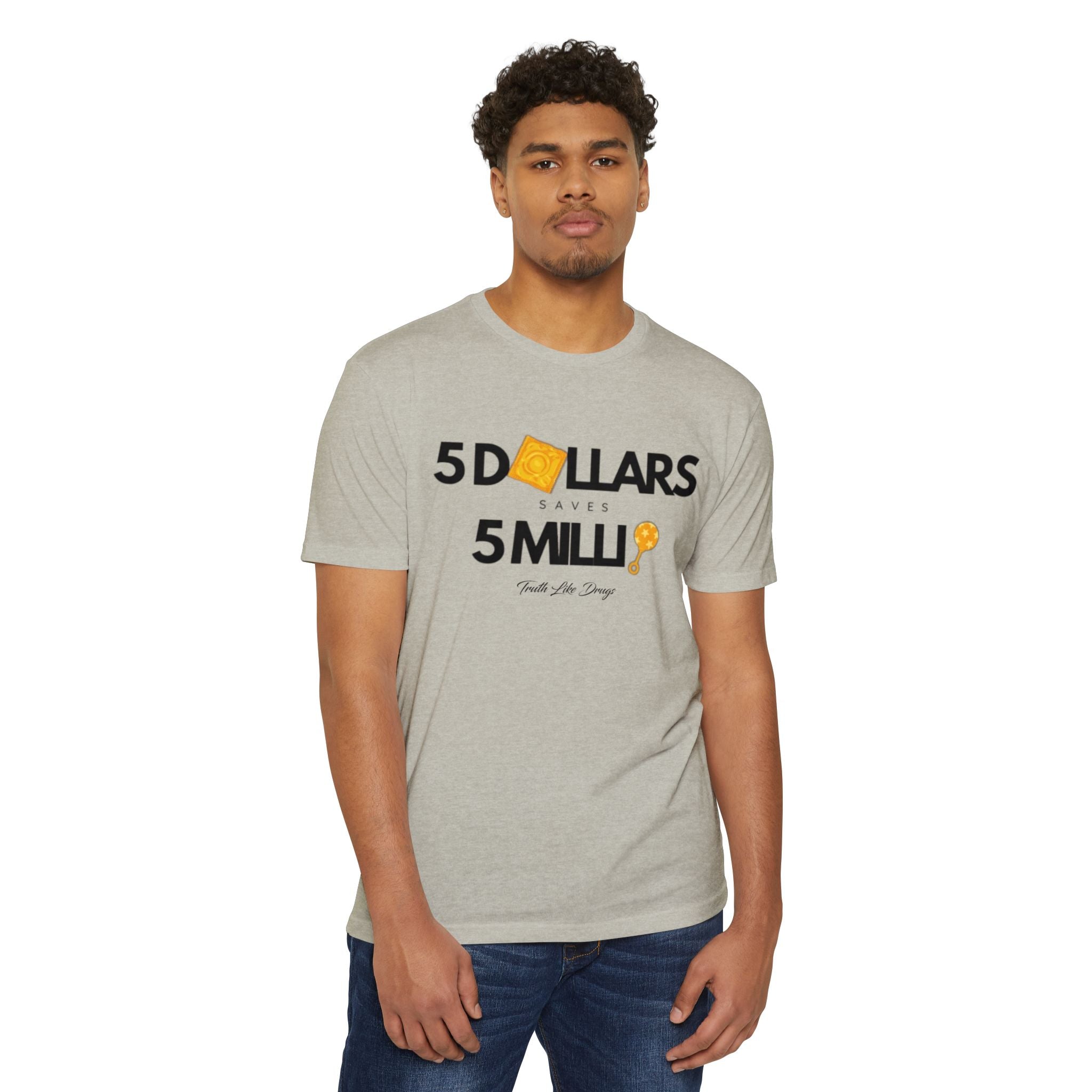 5 Dollars Saves 5 Milli' Men's Jersey T-Shirt