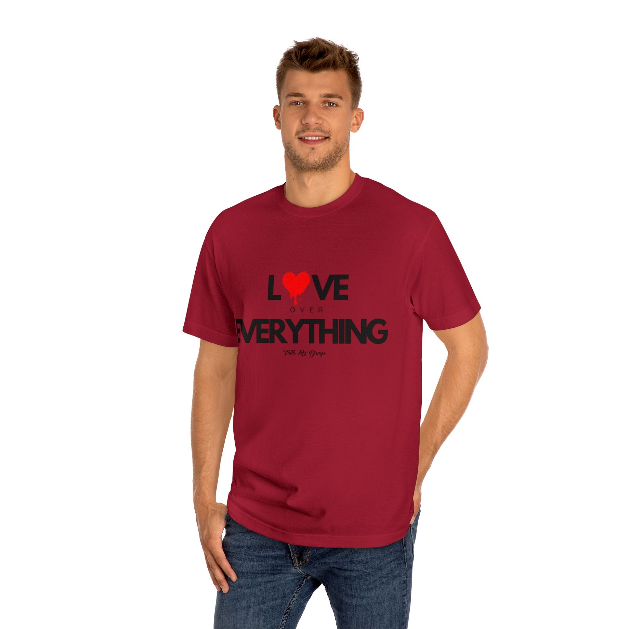 Love Over Everything Unisex Classic Tee - Ideal for Everyday Wear and Special Occasions