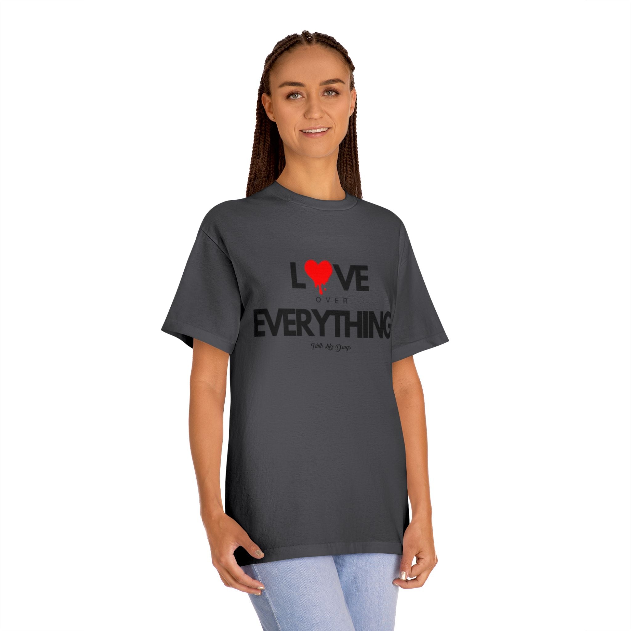 Love Over Everything Unisex Classic Tee - Ideal for Everyday Wear and Special Occasions