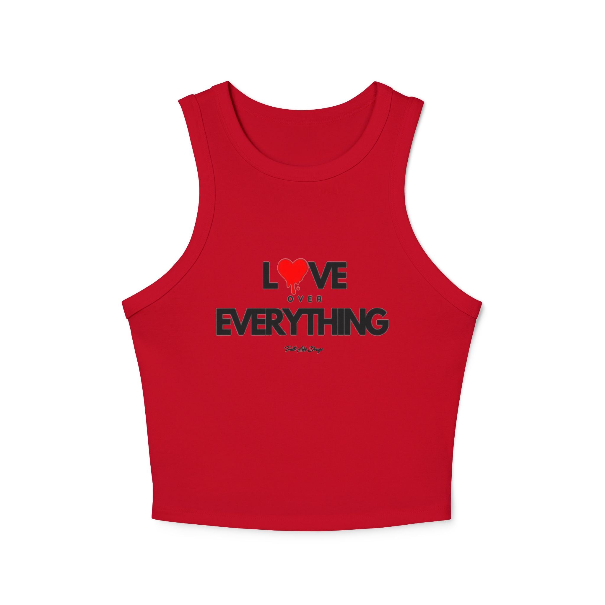 Love Over Everything 2 | Women's Micro Rib Racer Tank Top