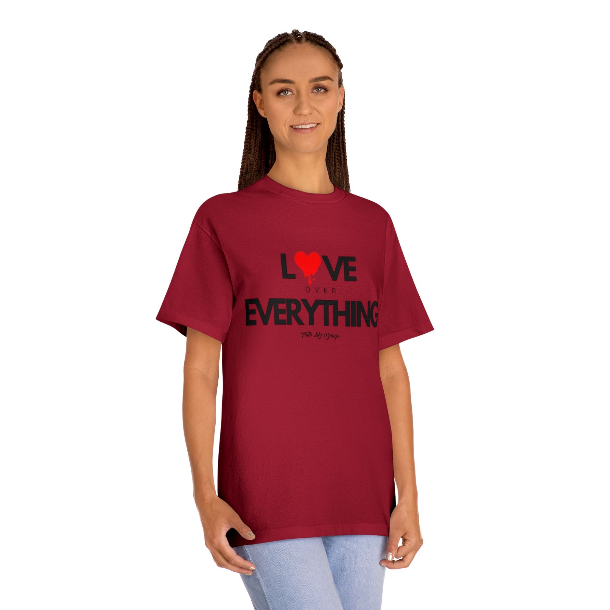 Love Over Everything Unisex Classic Tee - Ideal for Everyday Wear and Special Occasions