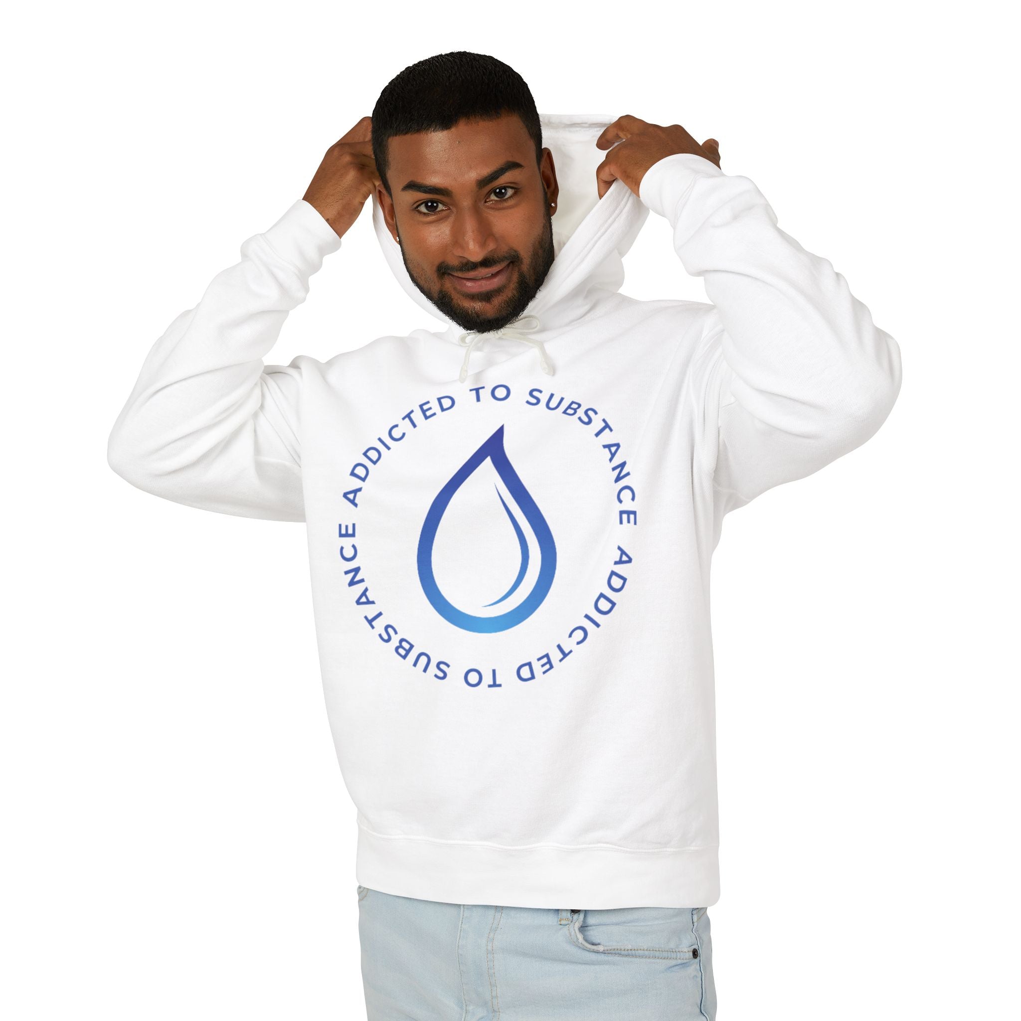 Men's Addicted to Substance Elements Hoodie - Water | Lightweight Hooded Sweatshirt
