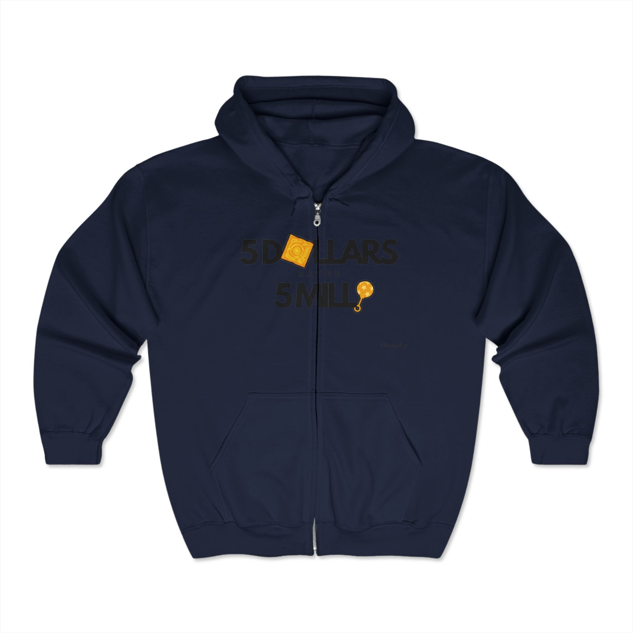 $5 Dollars Saves 5 Mill Hoodie| Unisex Heavy Blend™ Full Zip Sweatshirt