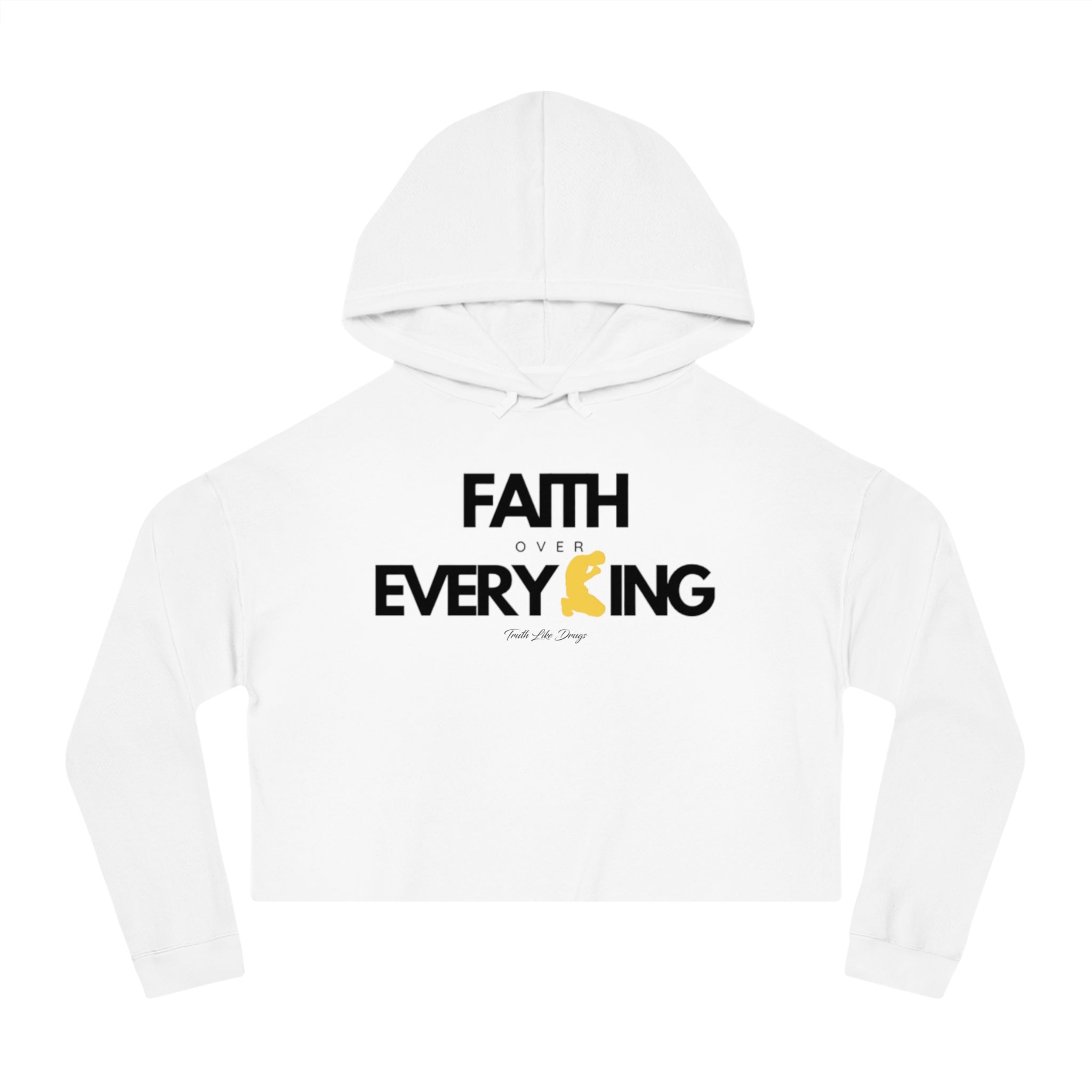 Faith Over Everything Cropped Hoodie | Women’s Cropped Hooded Sweatshirt