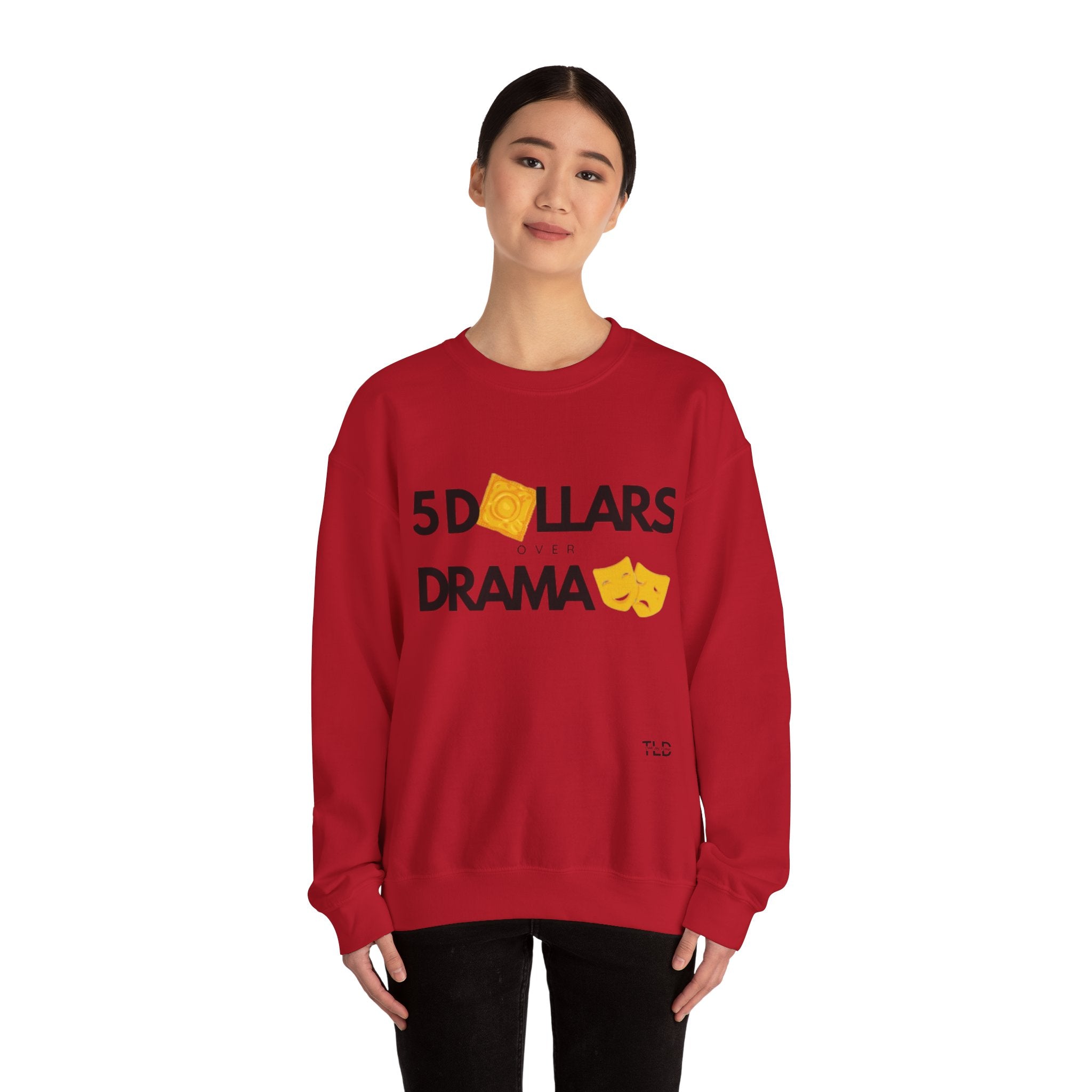 Women's 5 Dollar Over Drama | Heavy Blend™ Crewneck Sweatshirt