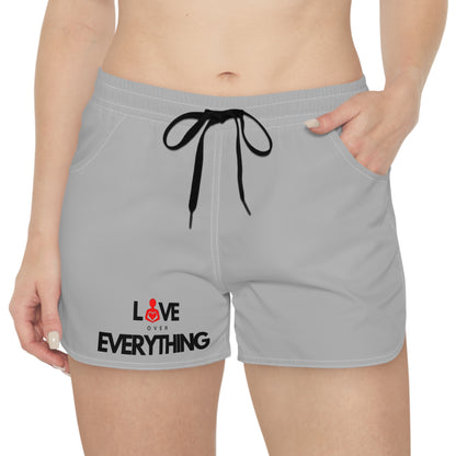 Love Over Everything | Women's Casual Shorts Grey