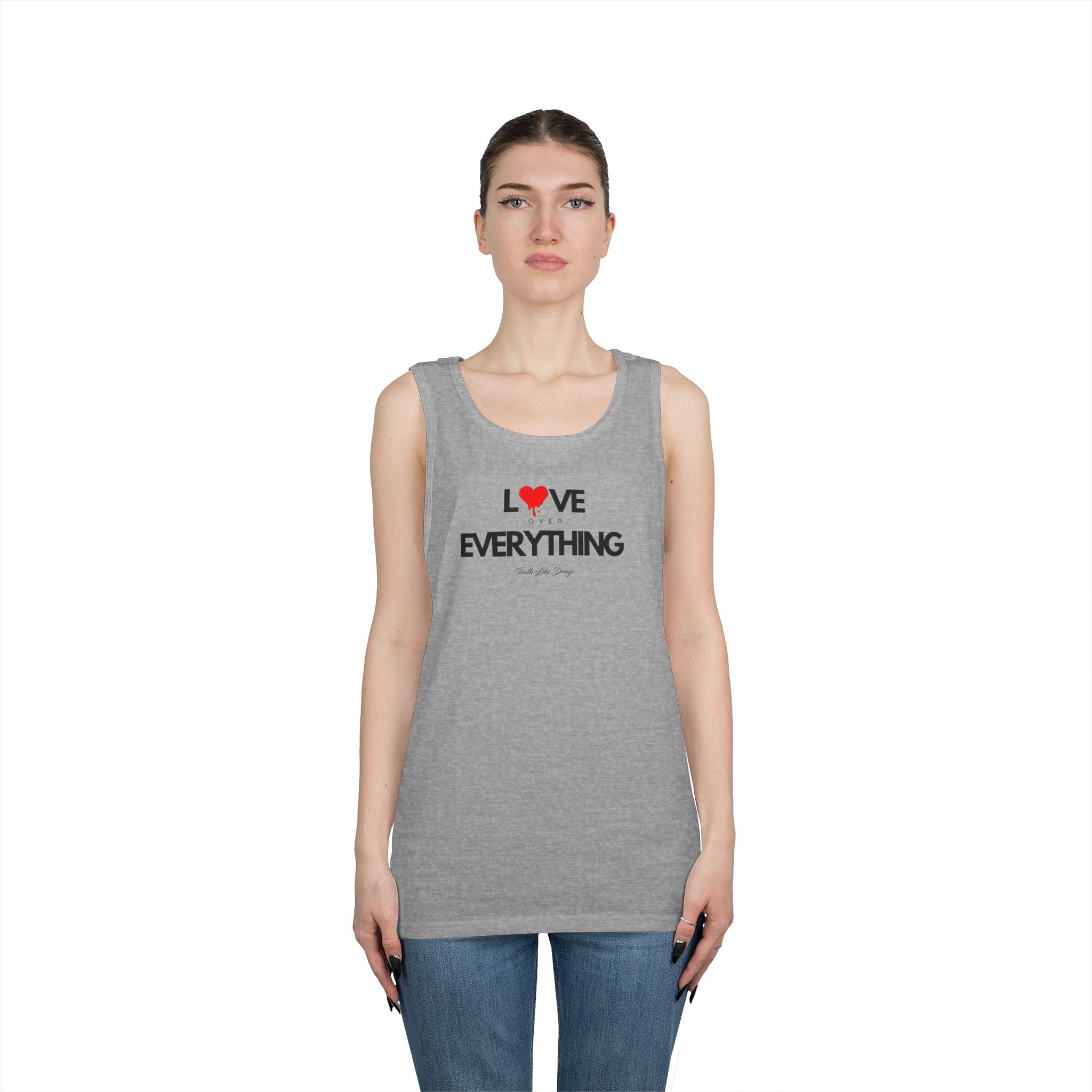 Women's Love Over Everything | Heavy Cotton Tank Top