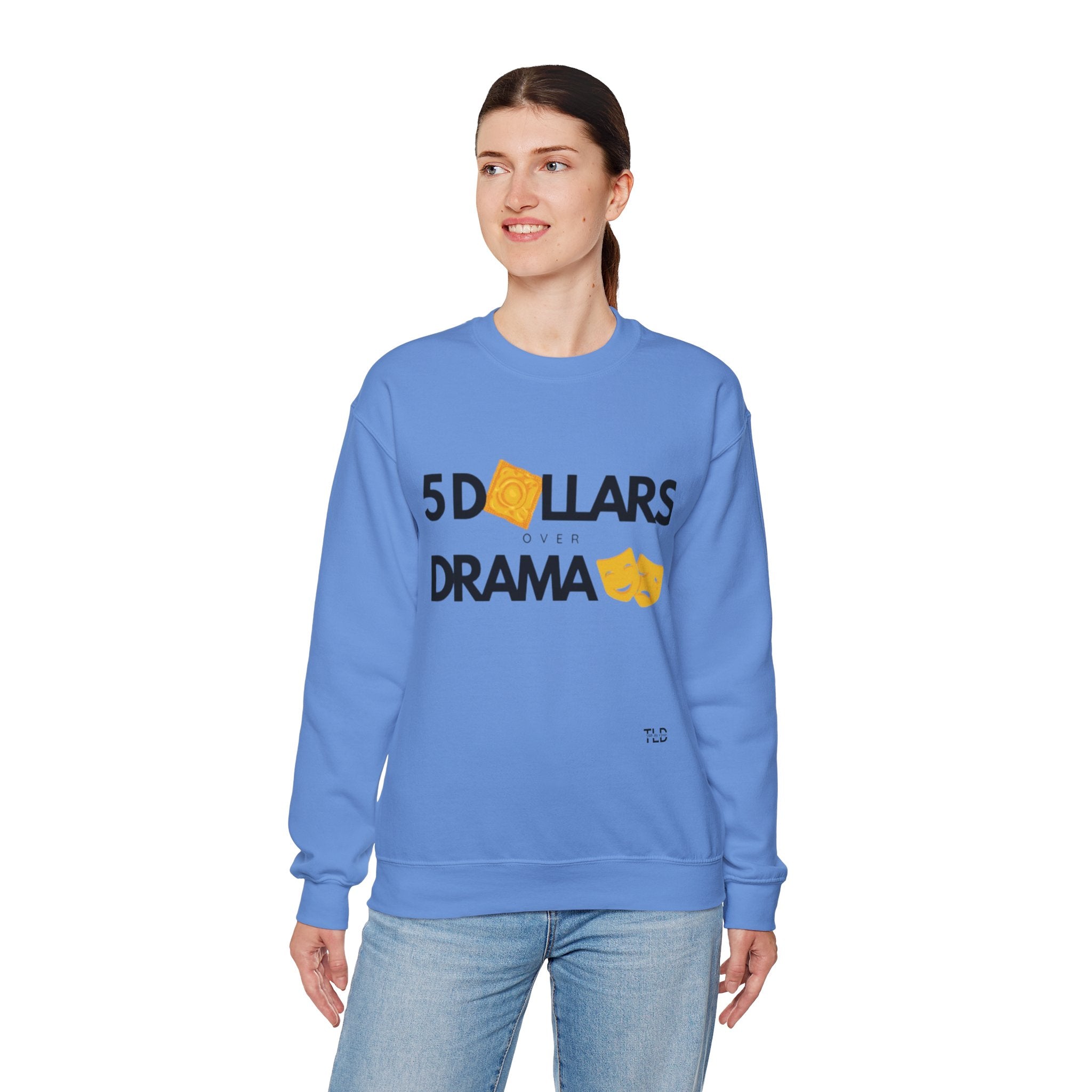 Women's 5 Dollar Over Drama | Heavy Blend™ Crewneck Sweatshirt