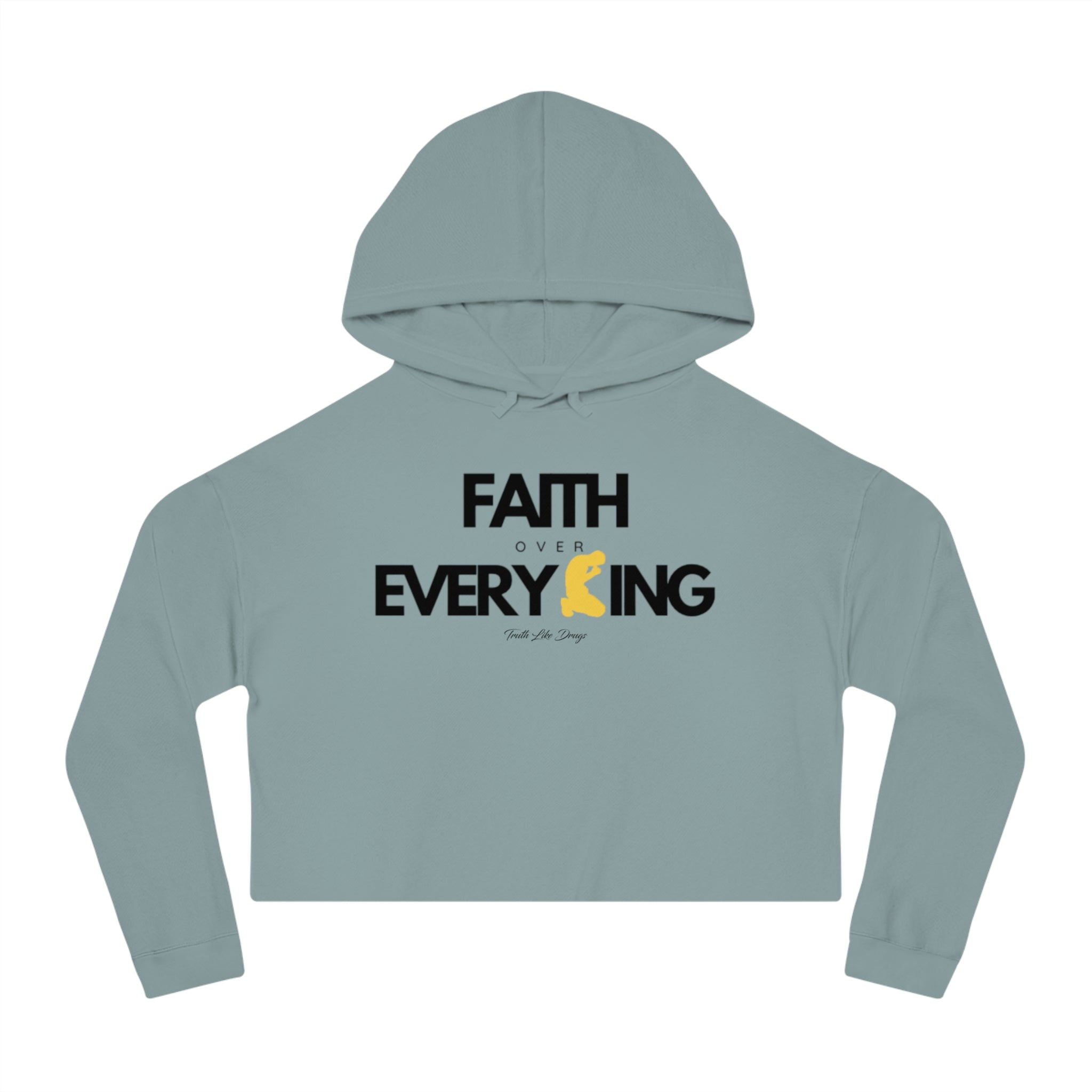 Faith Over Everything Cropped Hoodie | Women’s Cropped Hooded Sweatshirt