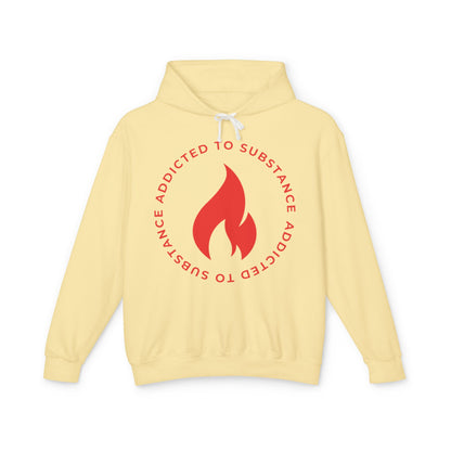 Men's Addicted to Substance Elements Hoodie  - Fire | Unisex Lightweight Hooded Sweatshirt