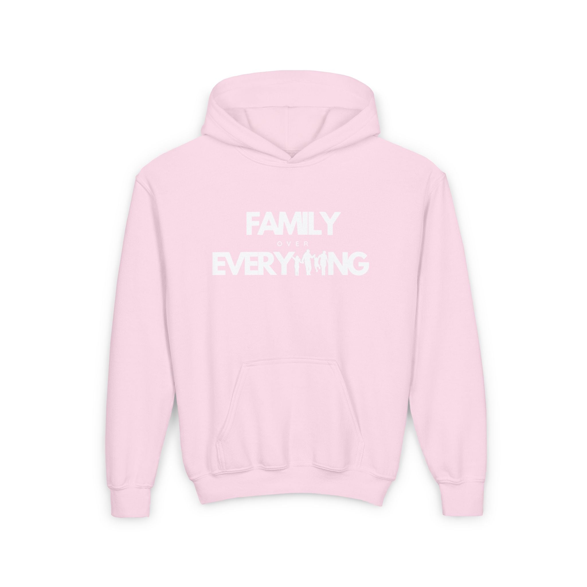 Family Over Everything | Youth Heavy Blend Hooded Sweatshirt