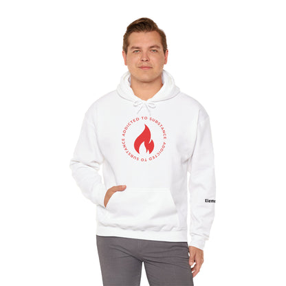 Men's Addicted To Substance Elements 2 Hoodie  (Fire) | Heavy Blend™ Hooded Sweatshirt