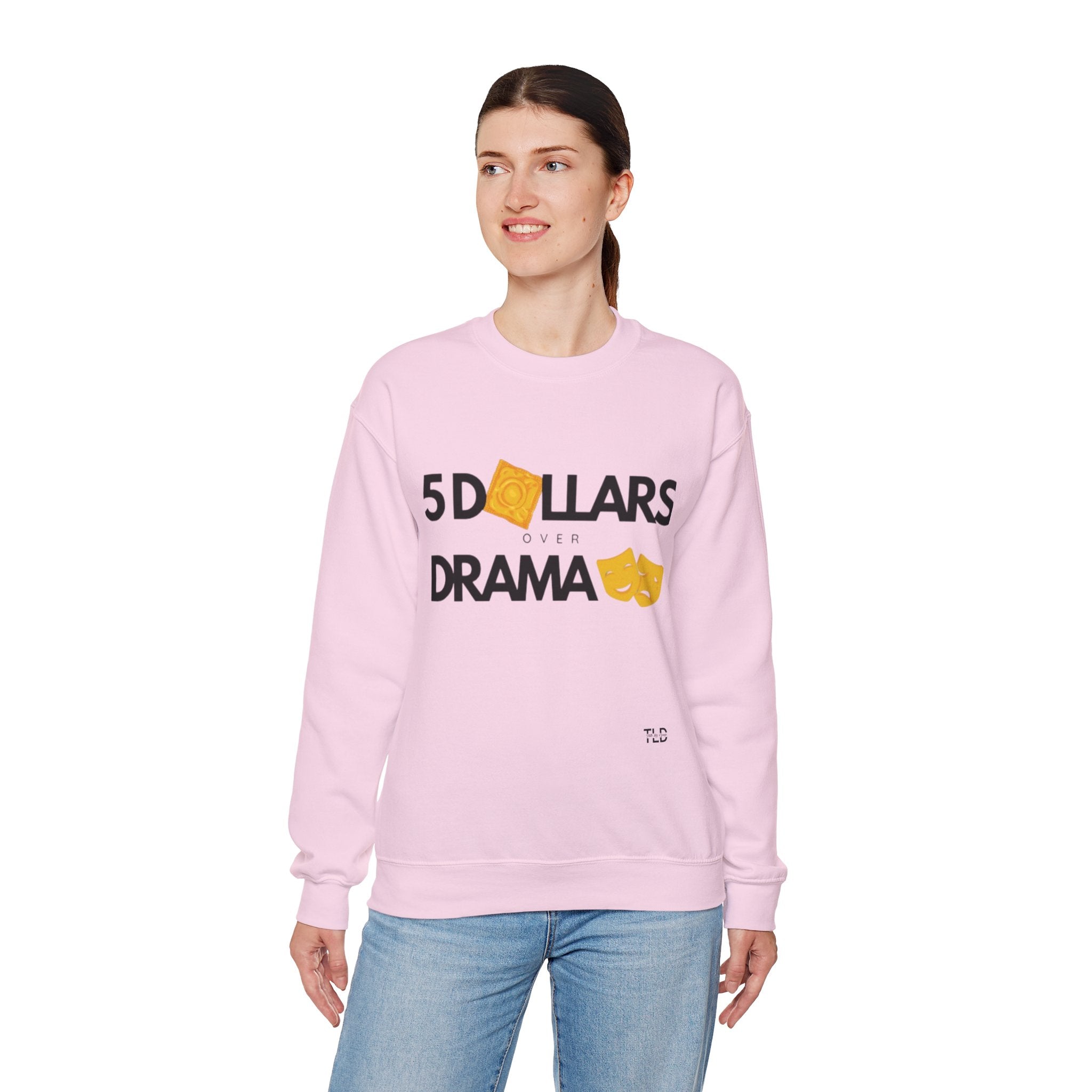 Women's 5 Dollar Over Drama | Heavy Blend™ Crewneck Sweatshirt