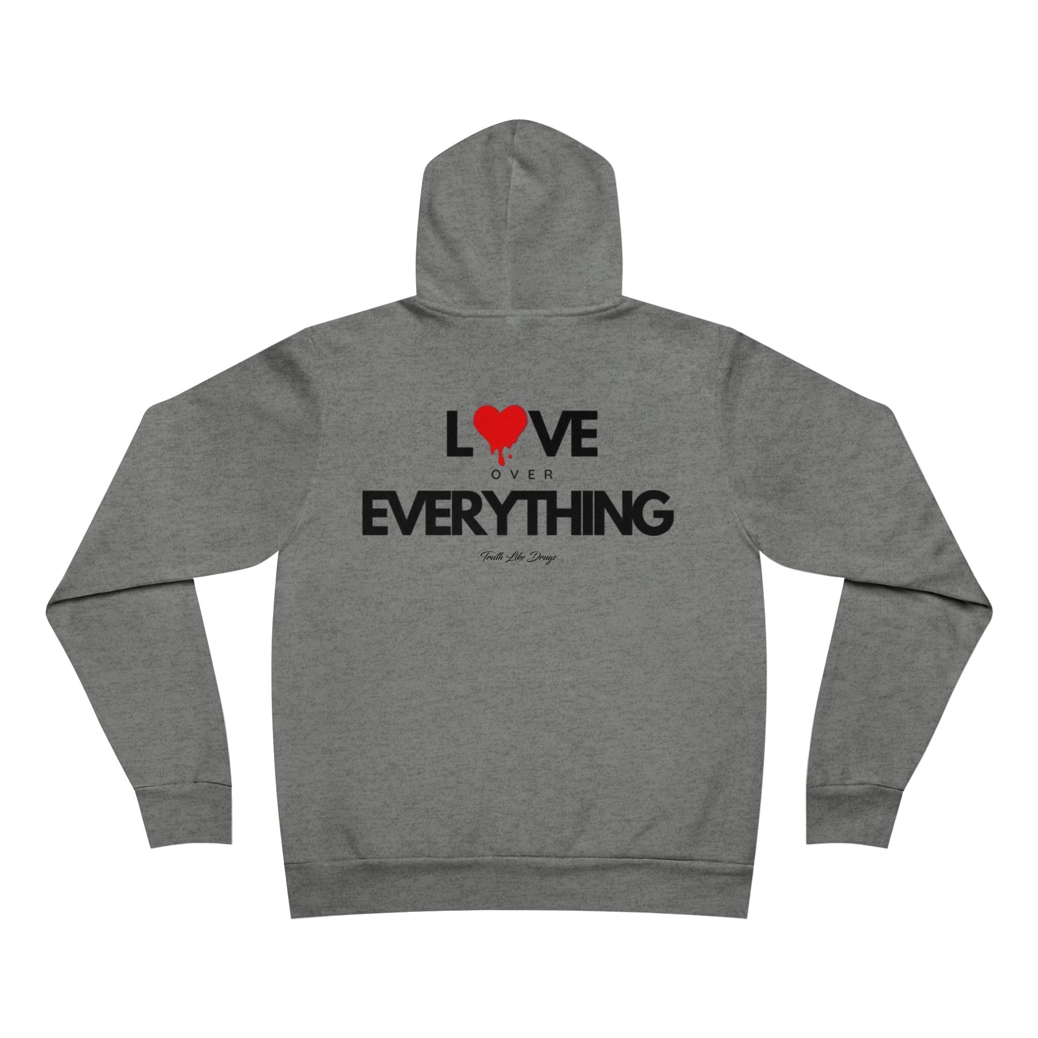 Love Over Everything | Unisex Sponge Fleece Pullover Hoodie (Heart)