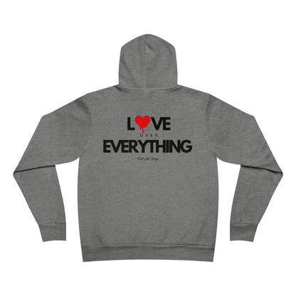 Love Over Everything | Unisex Sponge Fleece Pullover Hoodie (Heart)