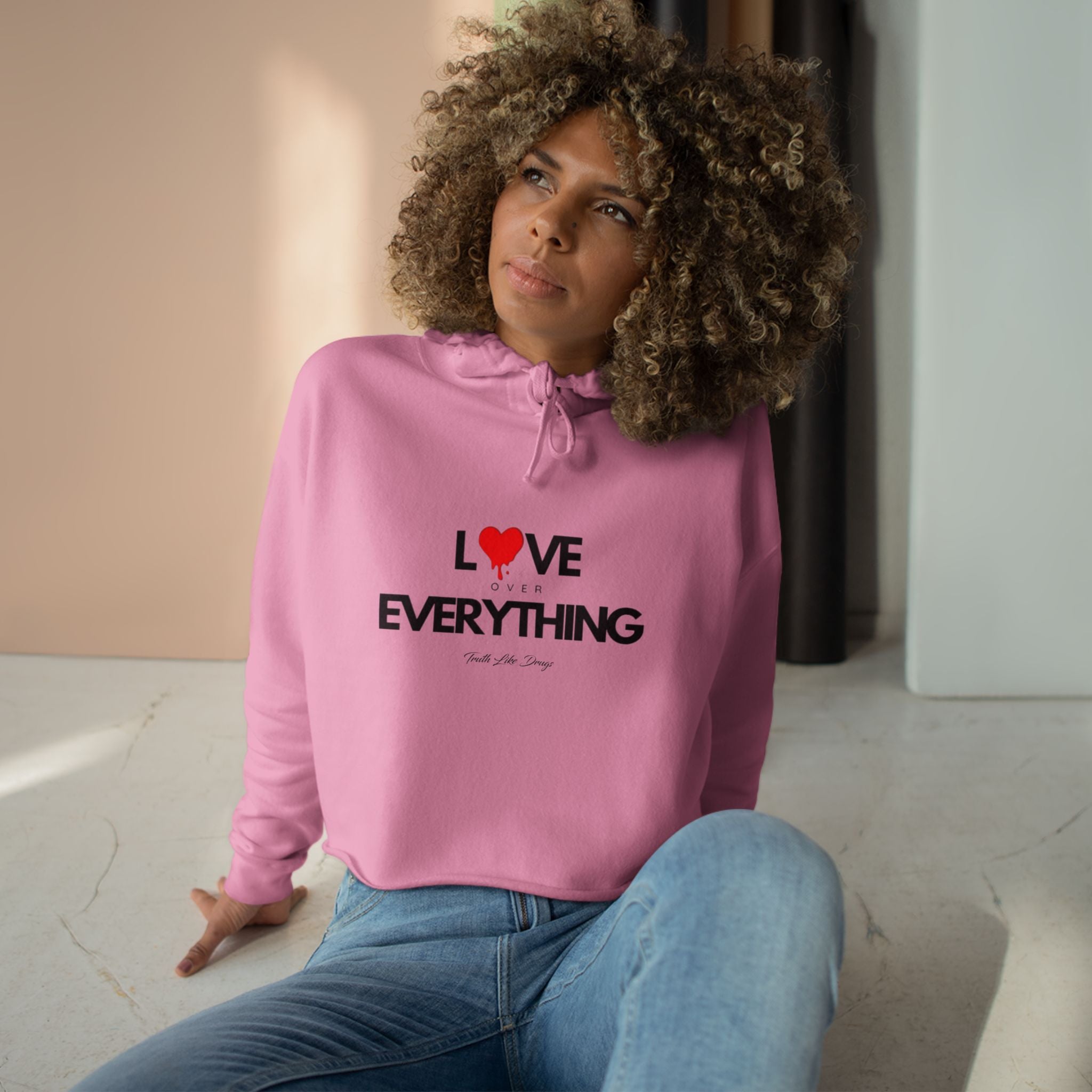 Love Over Everything | Crop Hoodie