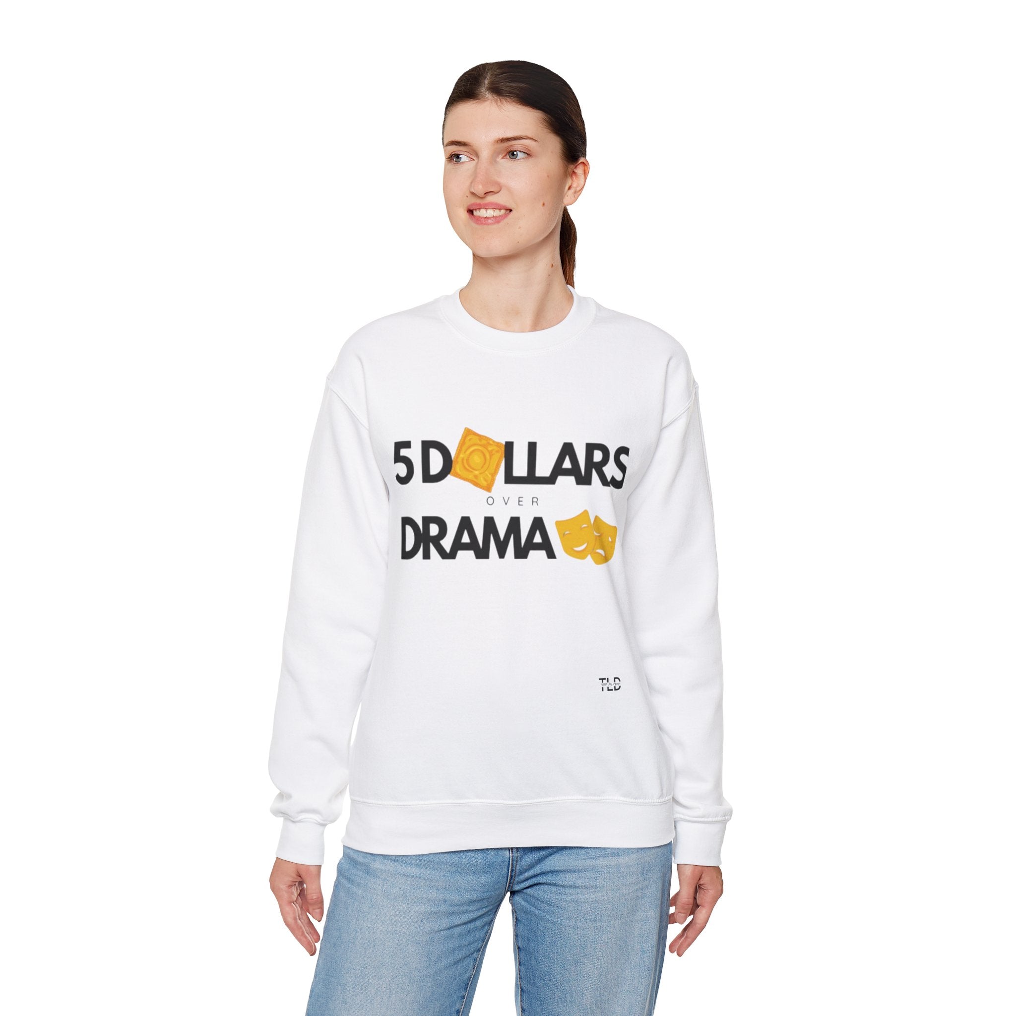 Women's 5 Dollar Over Drama | Heavy Blend™ Crewneck Sweatshirt