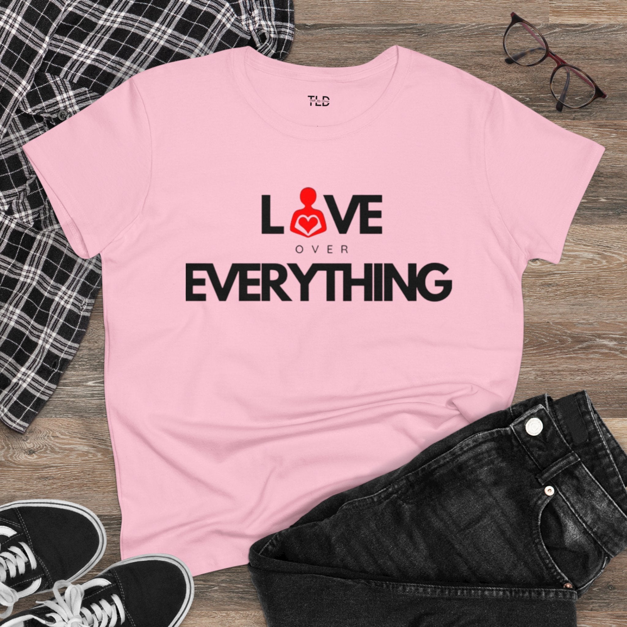 Love Over Everything | Women's Midweight Cotton Tee