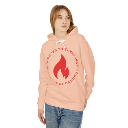 Women's Addicted to Substance Elements Hoodie - Fire | Unisex Lightweight Hooded Sweatshirt