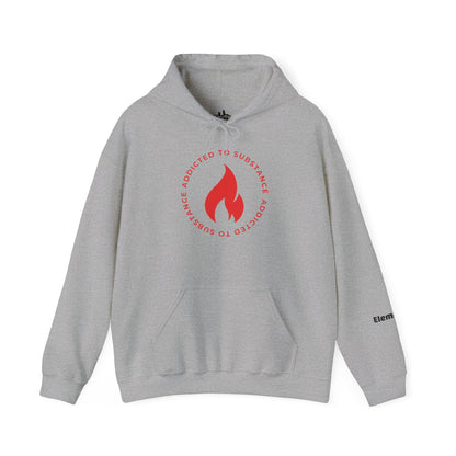 Men's Addicted To Substance Elements 2 Hoodie  (Fire) | Heavy Blend™ Hooded Sweatshirt