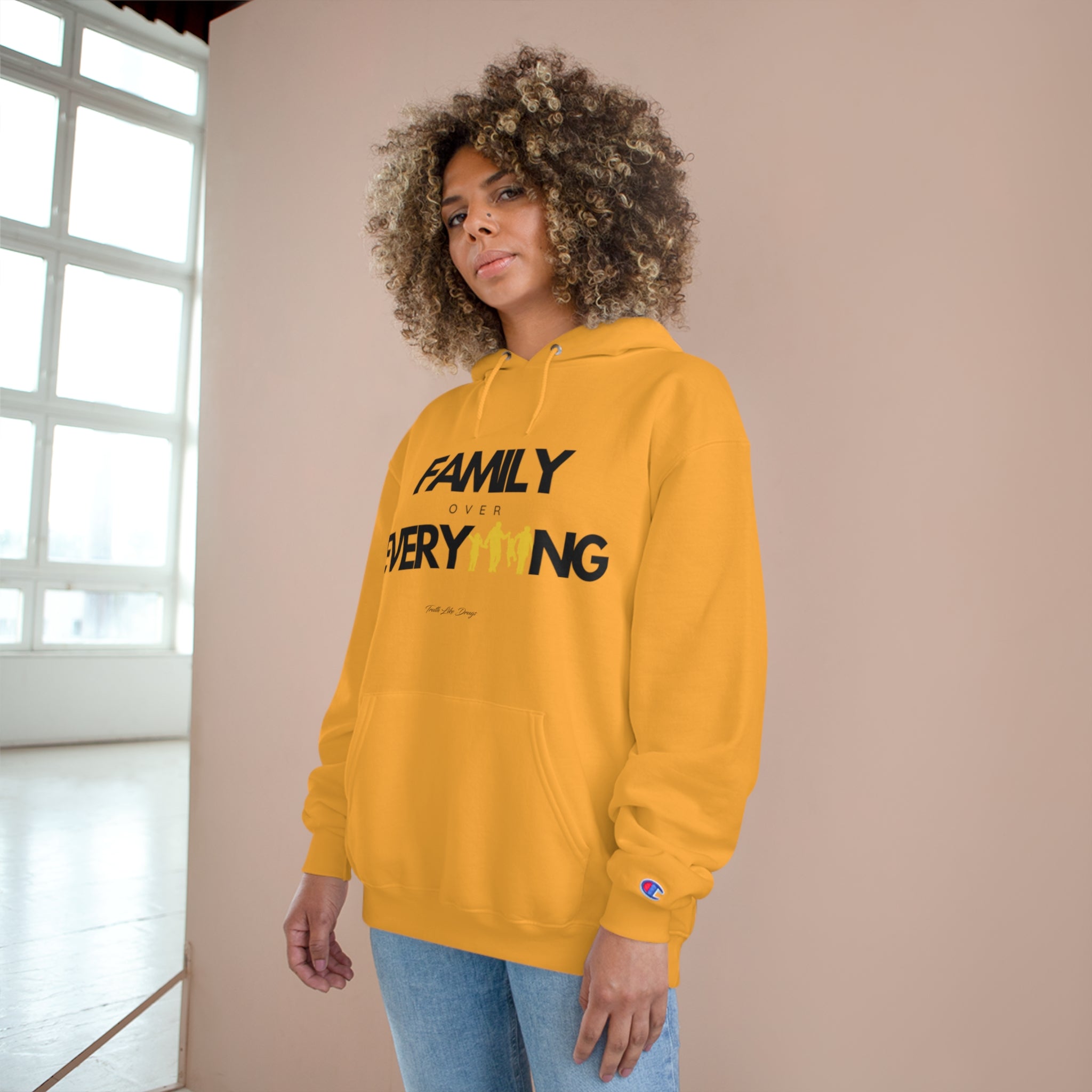 Women's Family Over Everything | Champion Hoodie